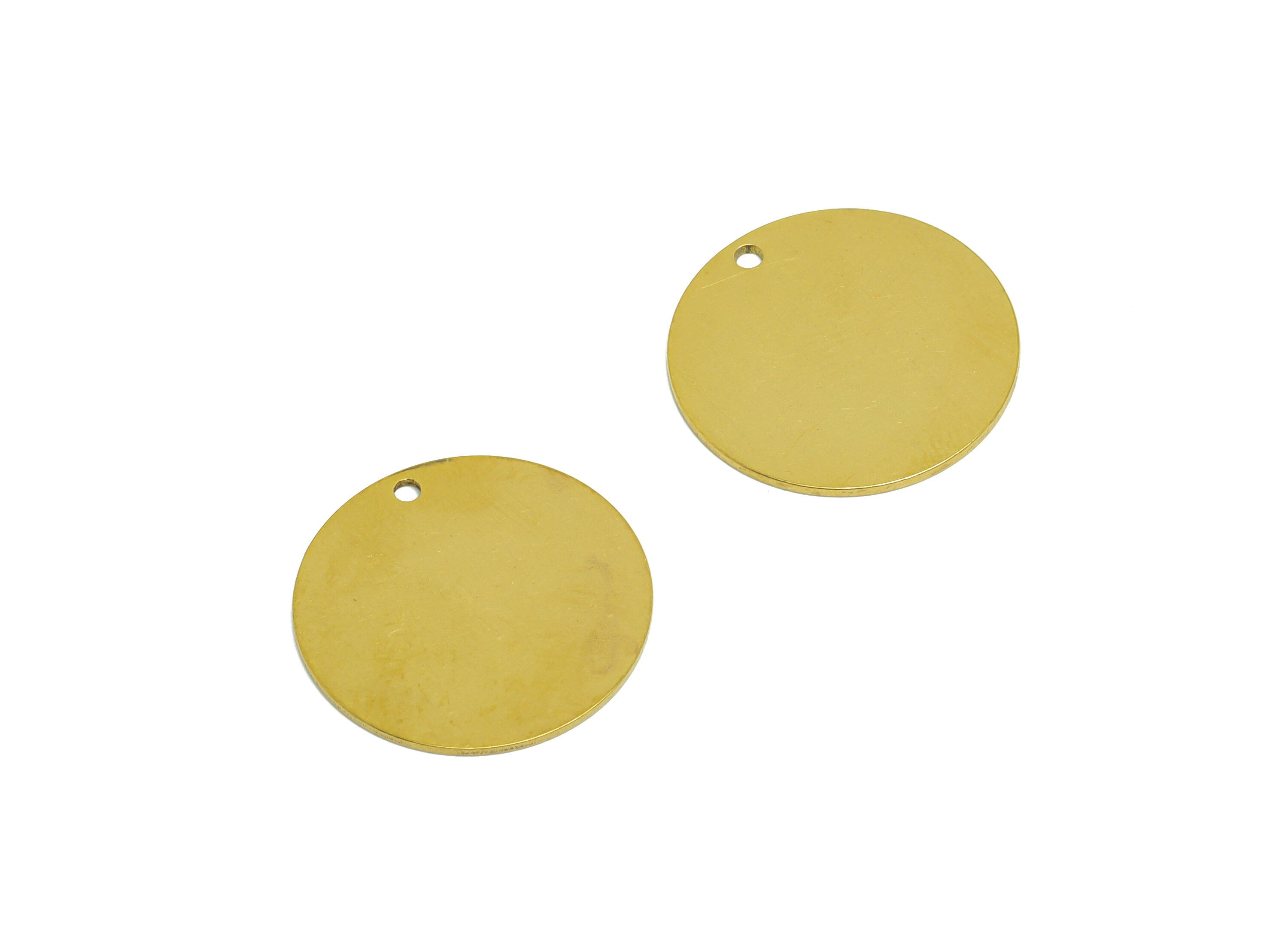 20mm Brass Round Earring Charm - Raw Brass Circle Pendant - Brass Geometry Charm - Stamping Blank Charm - 20x20x0.7mm - PP10317 - DOMEDBAZAAR