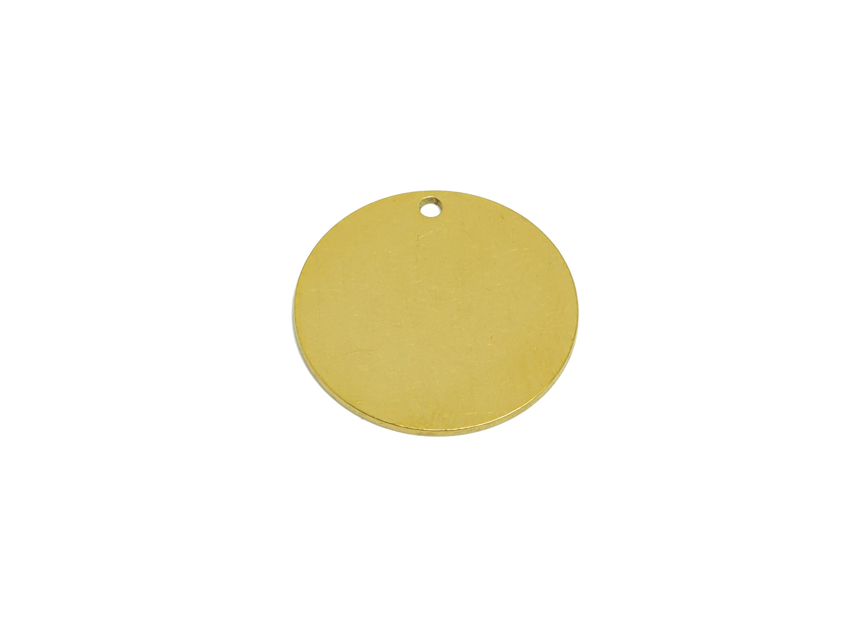 20mm Brass Round Earring Charm - Raw Brass Circle Pendant - Brass Geometry Charm - Stamping Blank Charm - 20x20x0.7mm - PP10317 - DOMEDBAZAAR