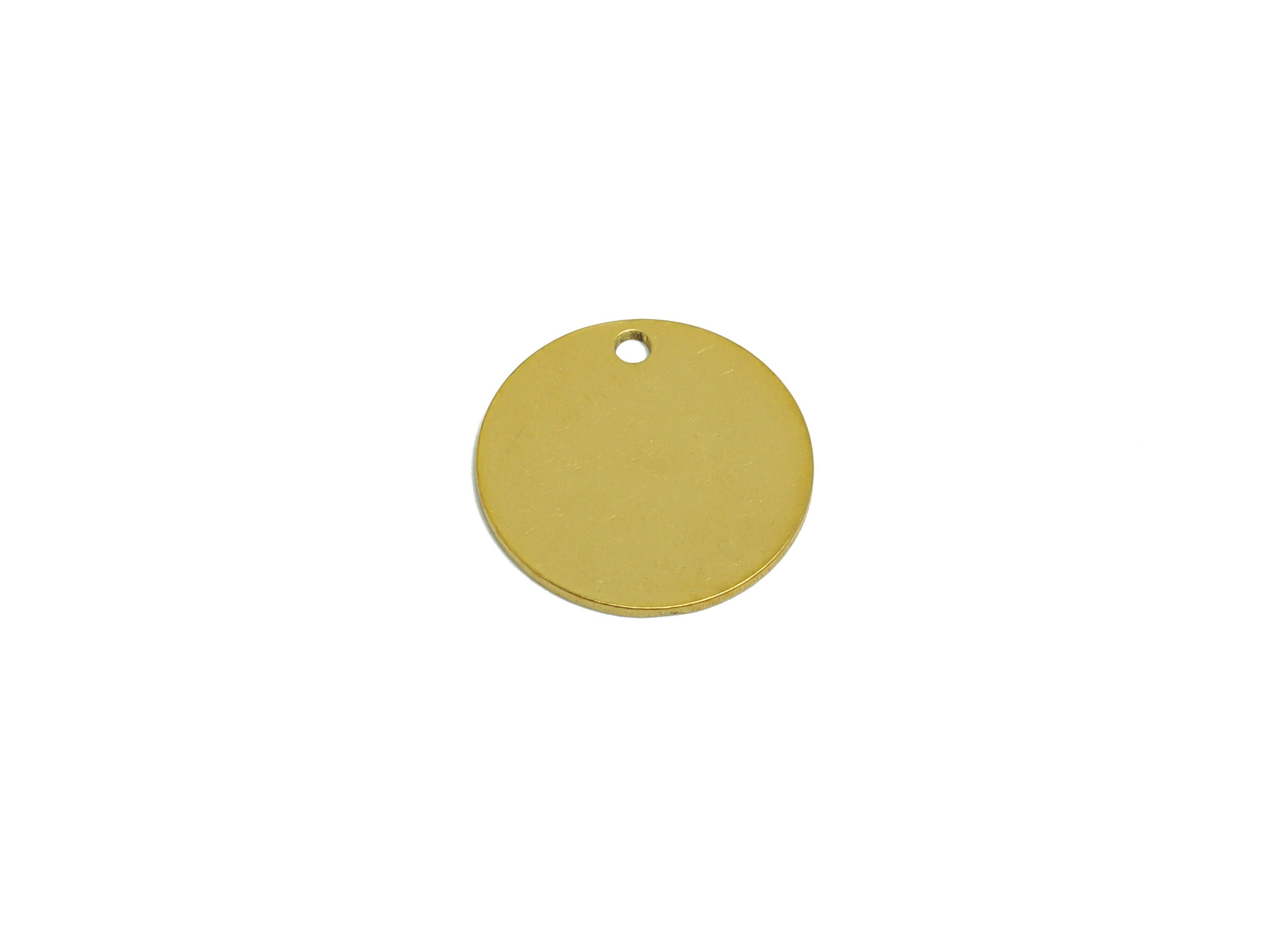 15mm Brass Round Earring Charm - Raw Brass Circle Pendant - Brass Geometry Charm - Stamping Blank Charm - 15x15x0.7mm - PP10319 - DOMEDBAZAAR