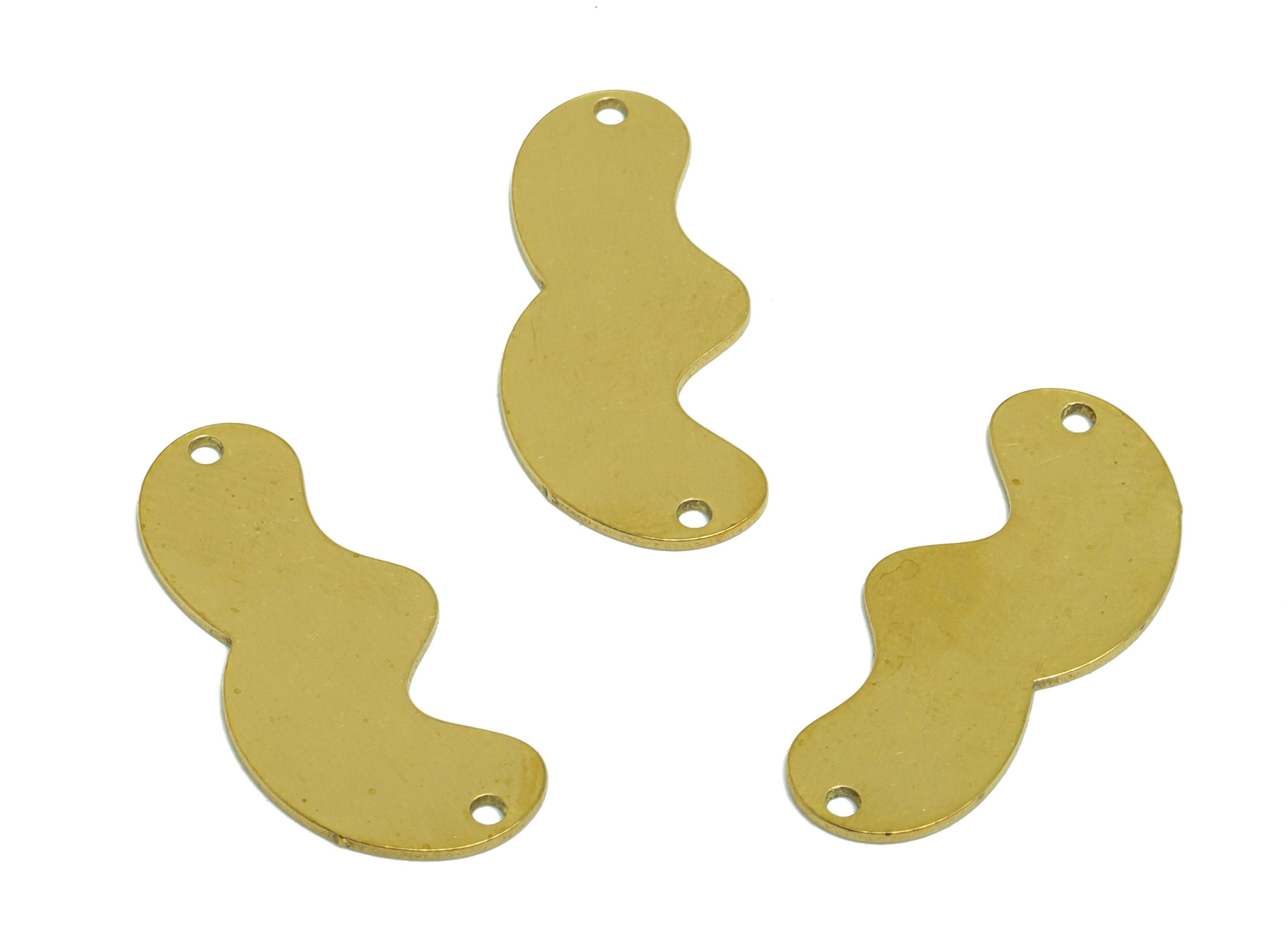Cloud Earring Connector - Raw Brass Cloud Earring Charms - Earrings Finding - Cloud Connector - Jewelry Supplies - 25x11.2x1.12mm - PP10312 - DOMEDBAZAAR