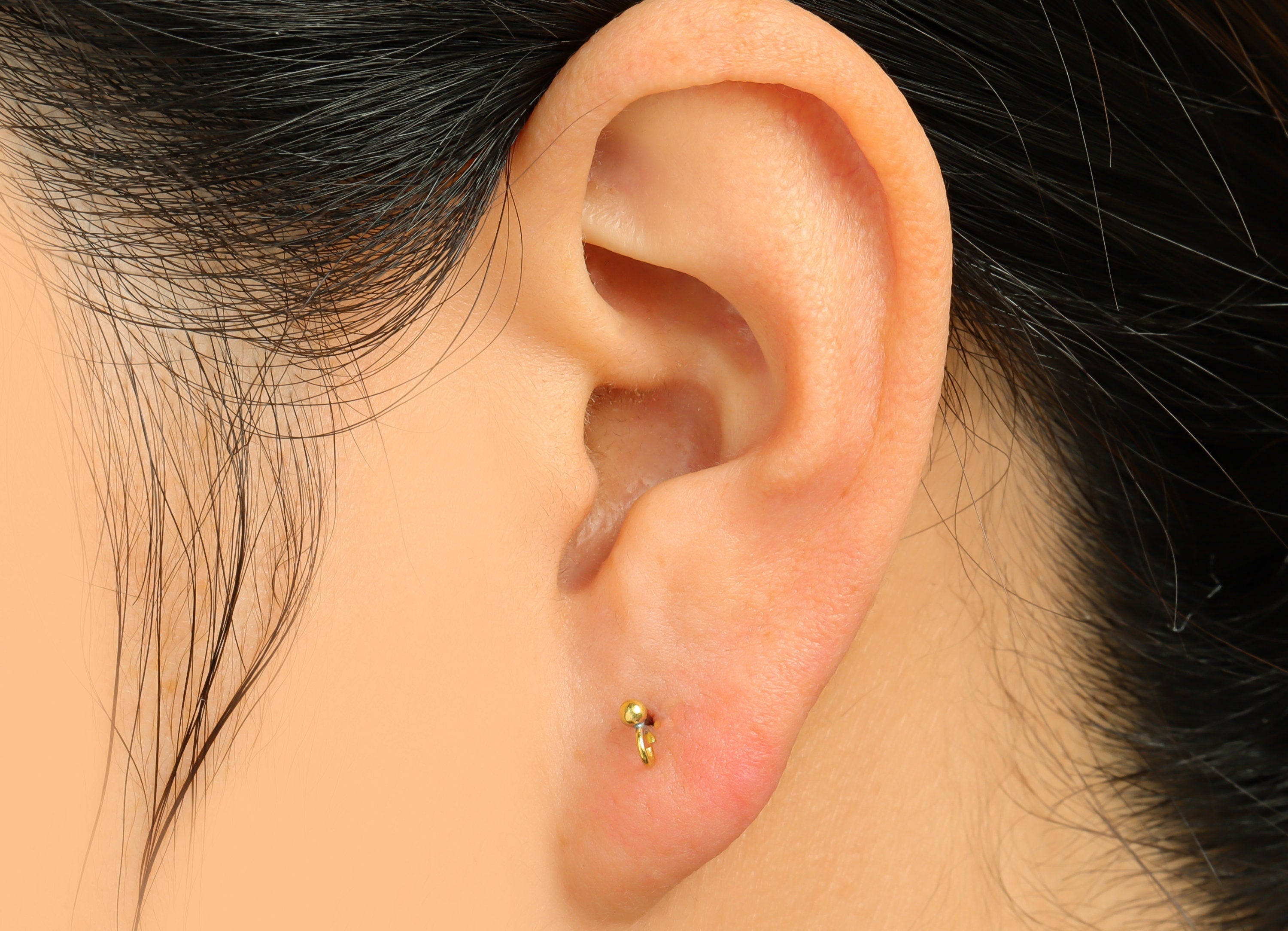 2mm Ball Stud Earrings With Loop - Brass Ball Pad Stud - Brass Bead Earring Post- Earring Open Loop - Jewelry Supplies - 14x5x2mm -PP9899-2 - DOMEDBAZAAR