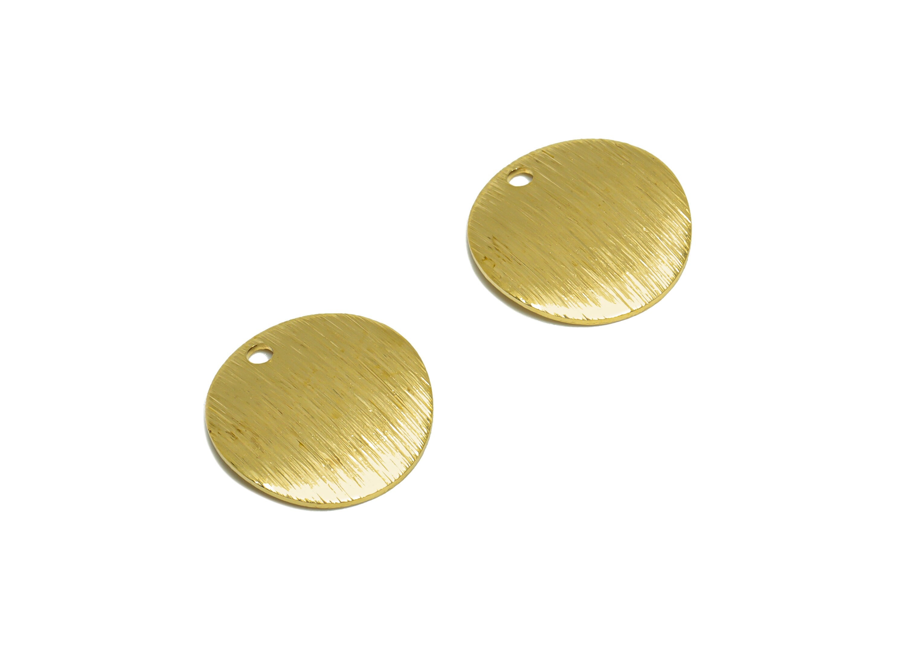 Brass Curved Round Earring Charm - Raw Brass Bent Circle Earring Charms - Brass Geometry Charm - Earring Finding - 15x15x1.82mm - PP10283 - DOMEDBAZAAR