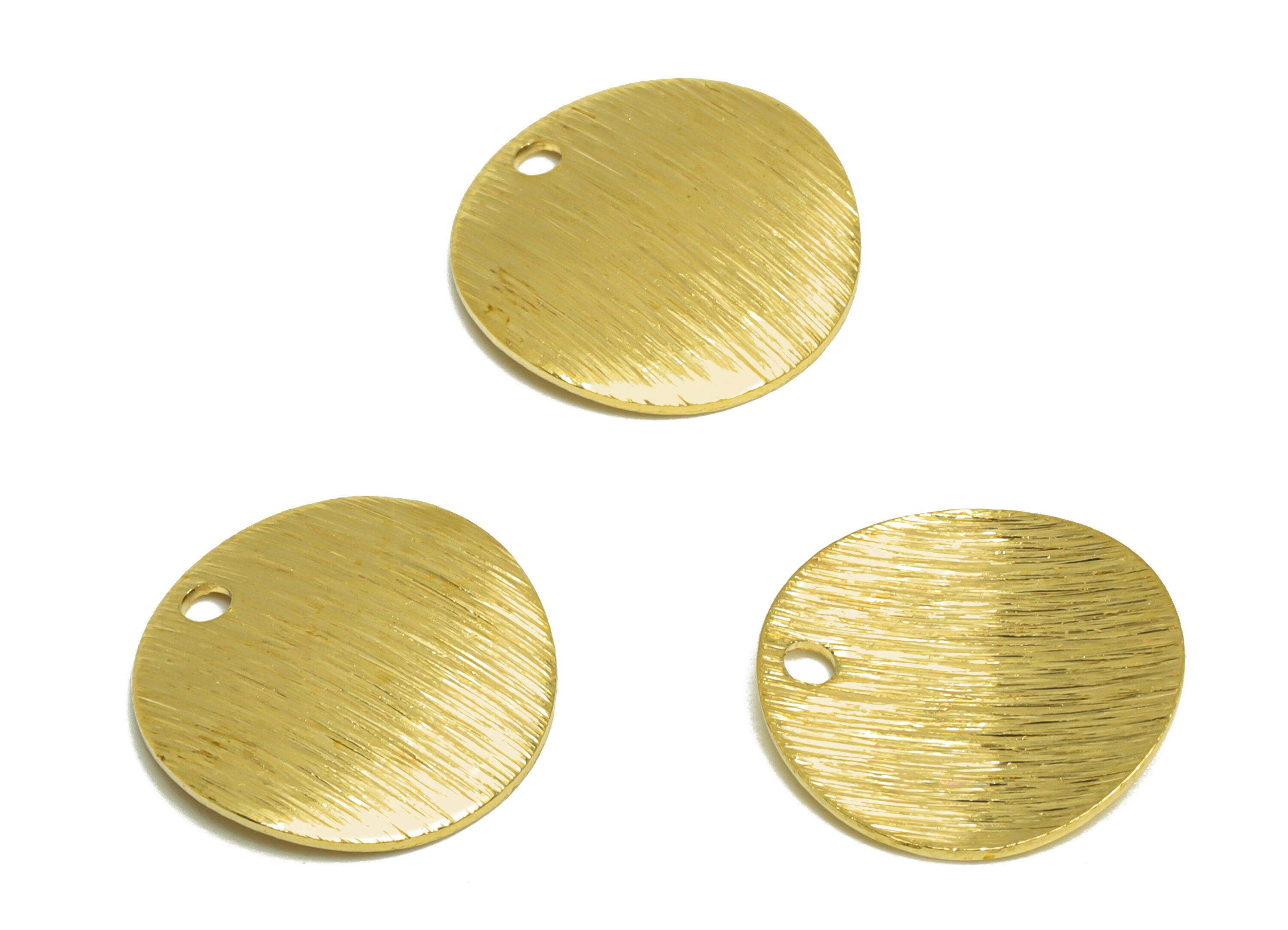 Brass Curved Round Earring Charm - Raw Brass Bent Circle Earring Charms - Brass Geometry Charm - Earring Finding - 15x15x1.82mm - PP10283 - DOMEDBAZAAR