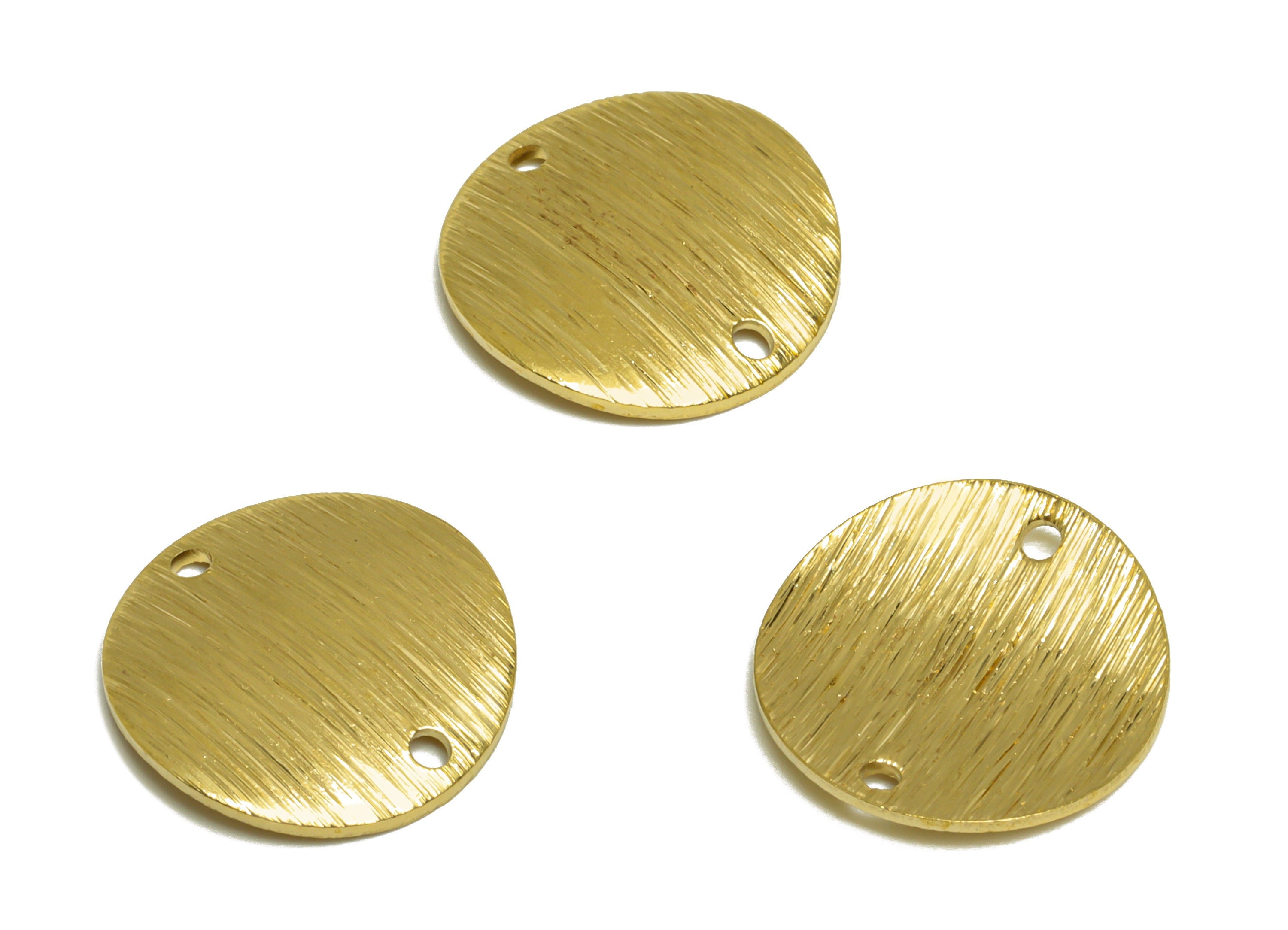 Brass Curved Round Earring Connector - Raw Brass Bent Circle Earring Charms - Brass Geometry Charm - Earring Finding - 15x15x2mm - PP10282 - DOMEDBAZAAR