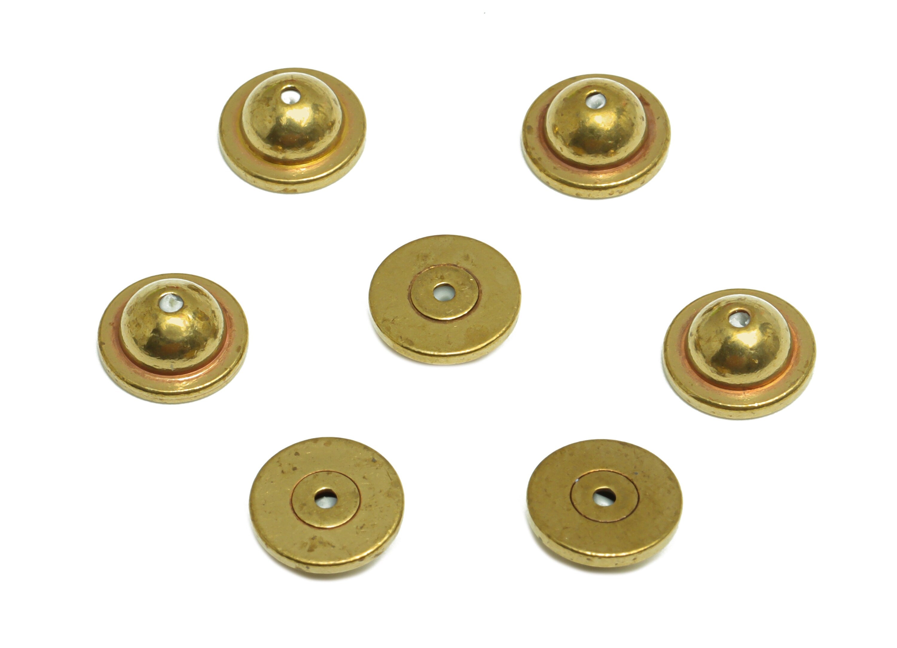 Brass Umbrella Earring Back - Brass Stud Earring Back Stopper - Earring Post Nuts Stopper - Rubber Earring Back - 8x8x3.6mm - PP10124 - DOMEDBAZAAR