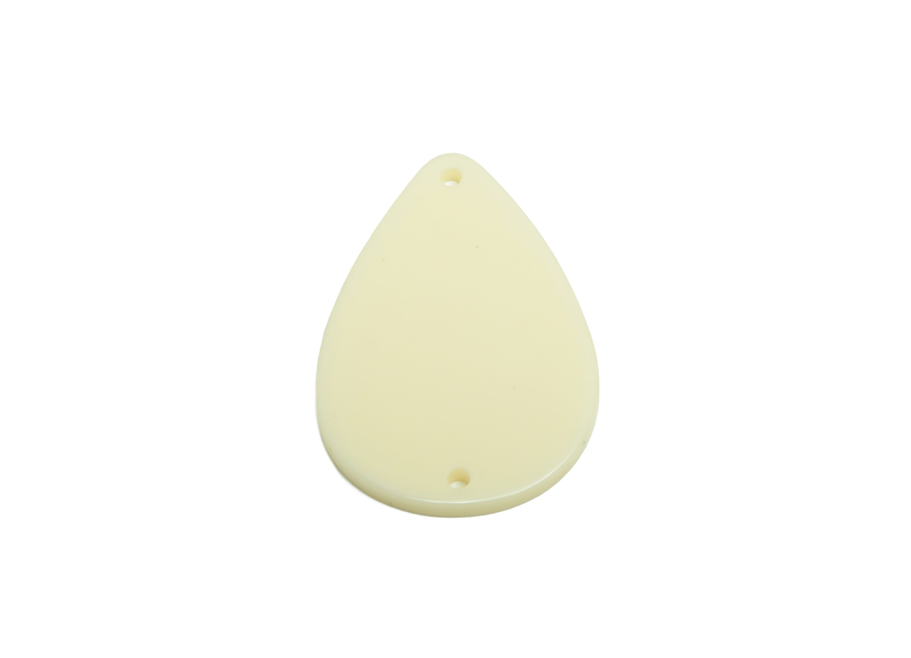 Acrylic Drop Earring Charms - Teardrop Earring and Pendant - Acrylic White Drop Connector - Color Code: A891 - 33x23x2.14mm - AC1127-A1034 - DOMEDBAZAAR
