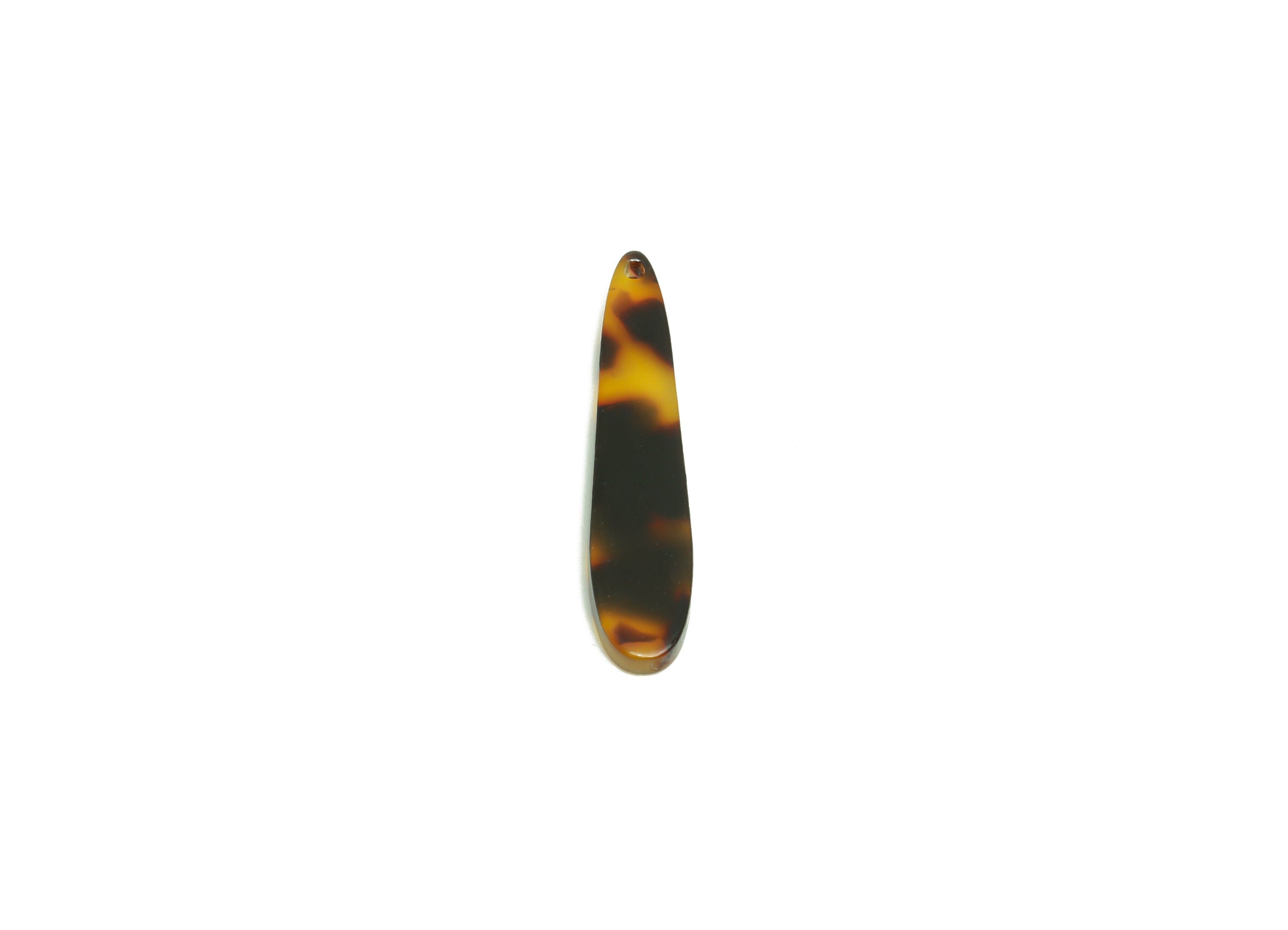 Acrylic Stick Charms - Acrylic Bar Earring and Pendant - Acrylic Tortoise Shell Teardrop Charm - Color Code: A894 - 33x7x2mm - AC1644-A894 - DOMEDBAZAAR