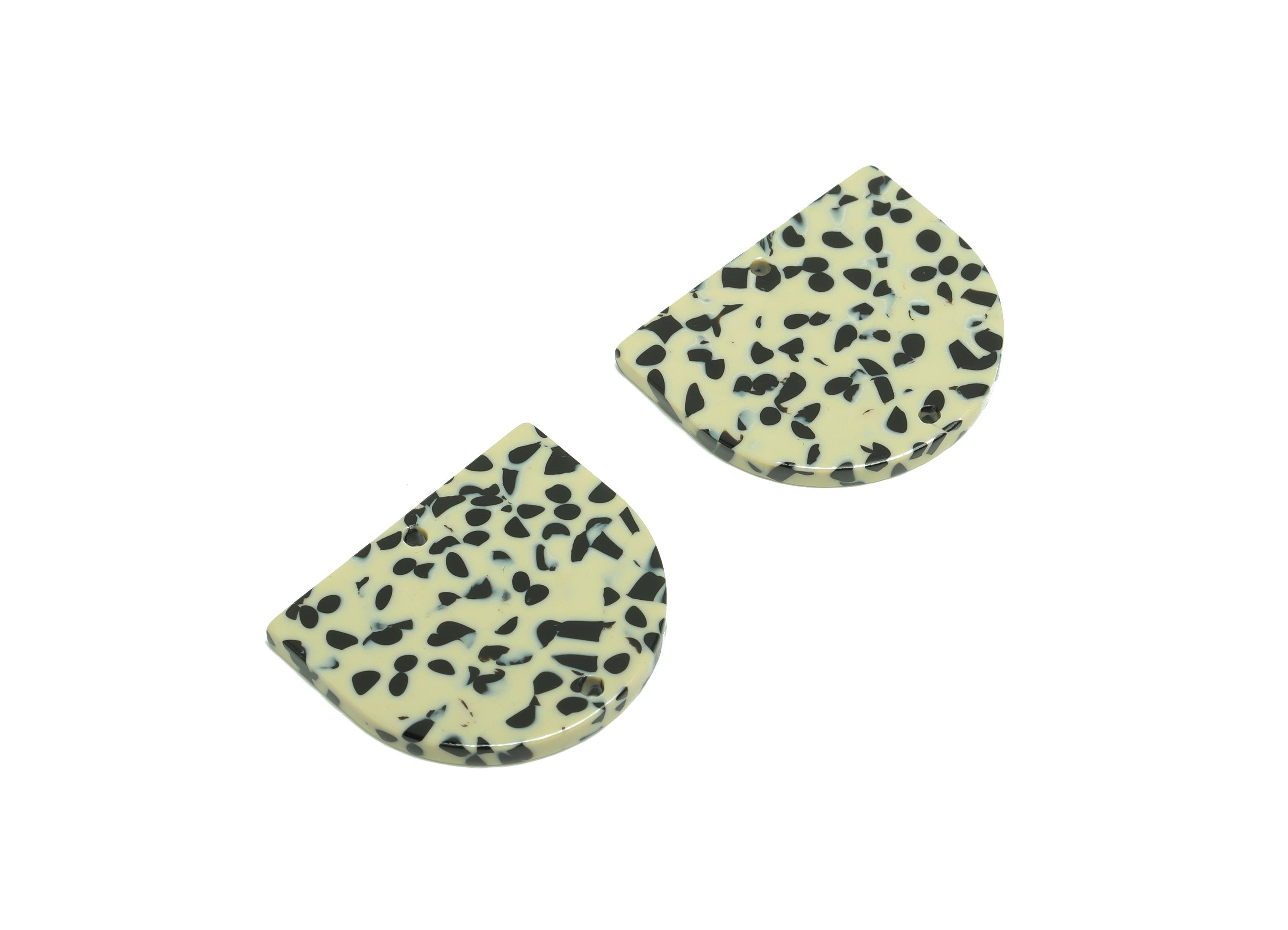 Acetic Acid D Earring Charms - Acetic Domed Earring Charm - Acetic Domed Pendant - Color Code:A785 - 27.67x23.87x2.65mm - AC2627-A785 - DOMEDBAZAAR