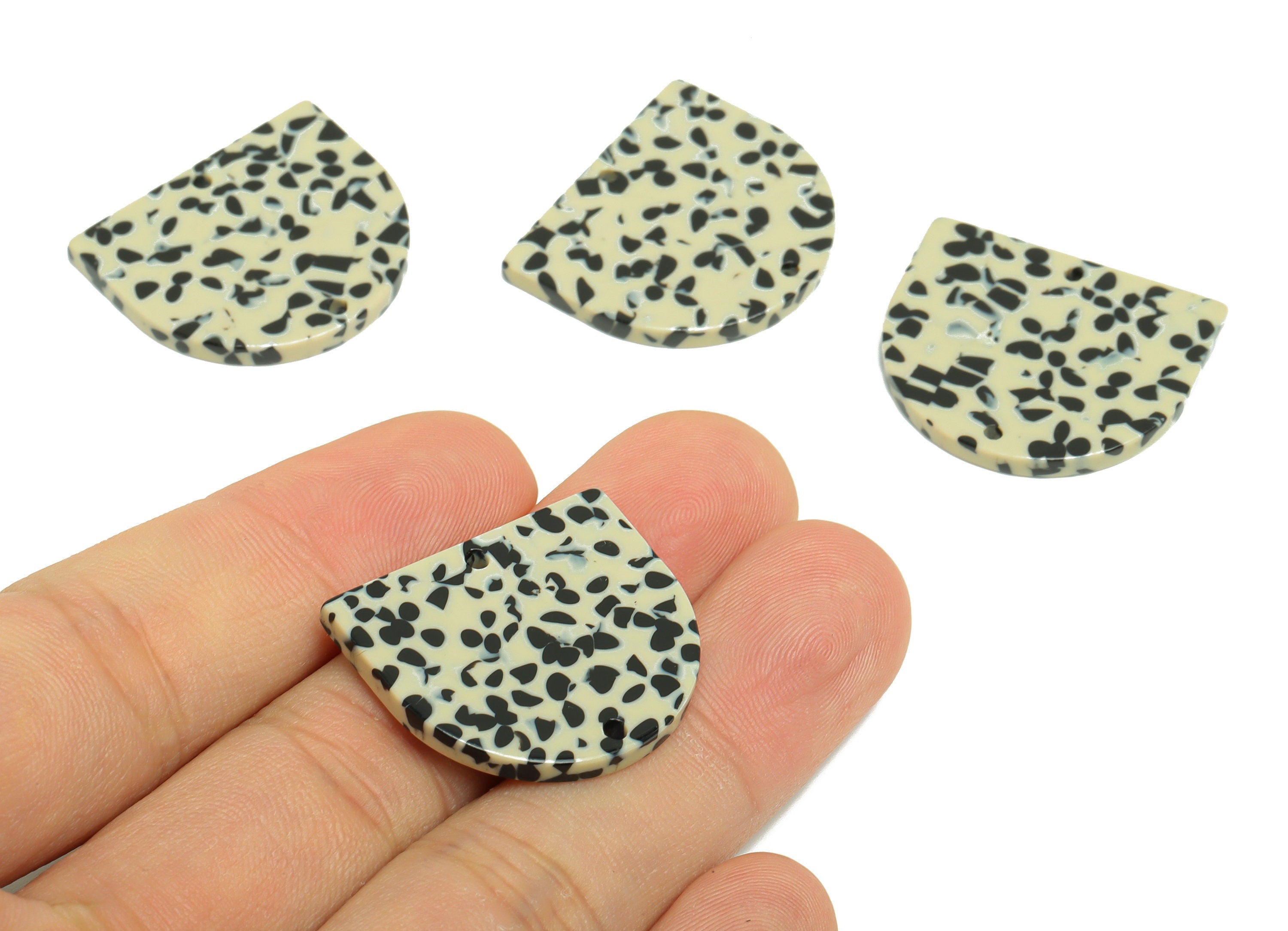 Acetic Acid D Earring Charms - Acetic Domed Earring Charm - Acetic Domed Pendant - Color Code:A785 - 27.67x23.87x2.65mm - AC2627-A785 - DOMEDBAZAAR