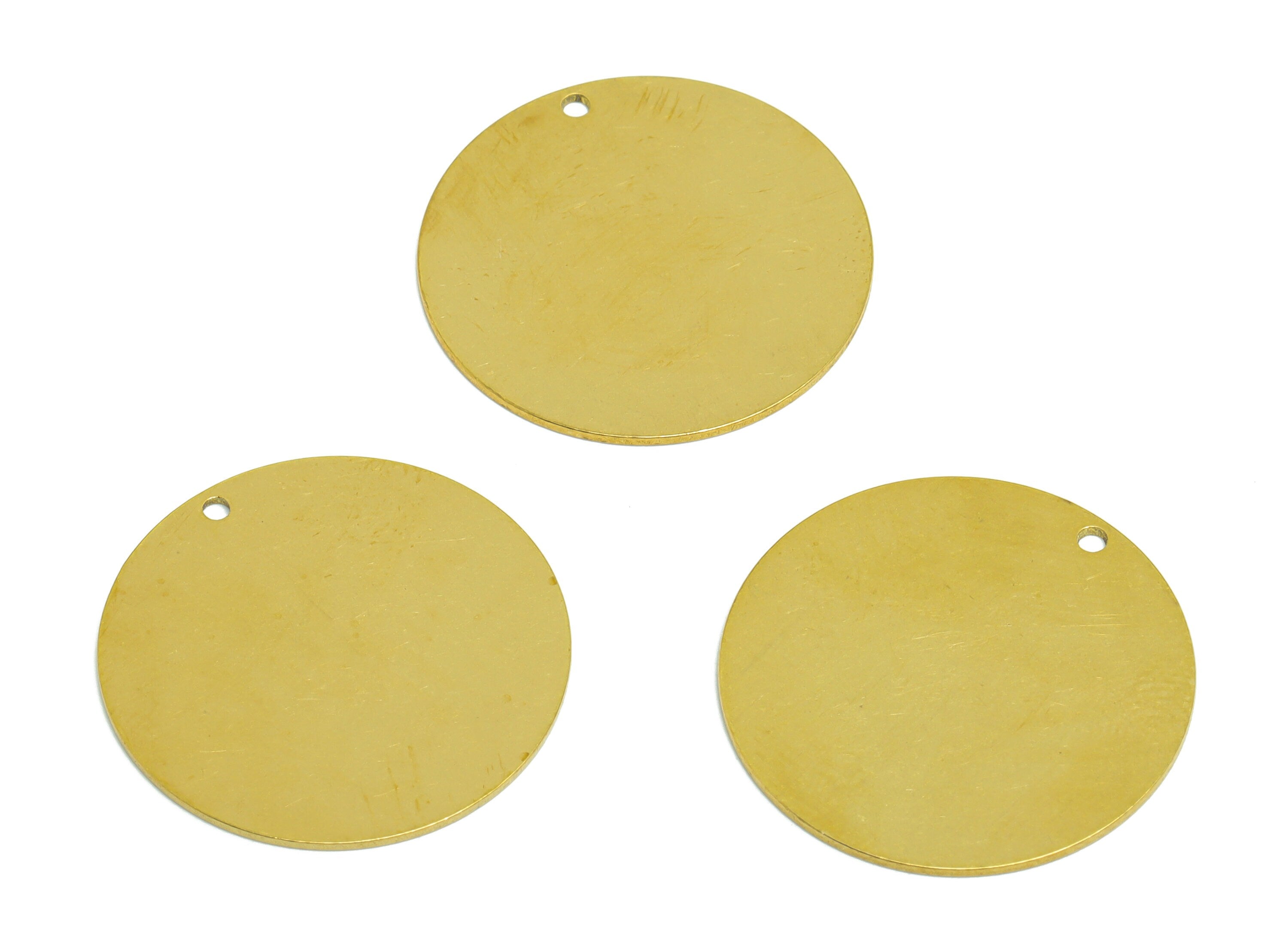 24mm Brass Round Earring Charm - Raw Brass Circle Pendant - Brass Geometry Charm - Stamping Blank Charm - 24x24x0.7mm - PP10315 - DOMEDBAZAAR