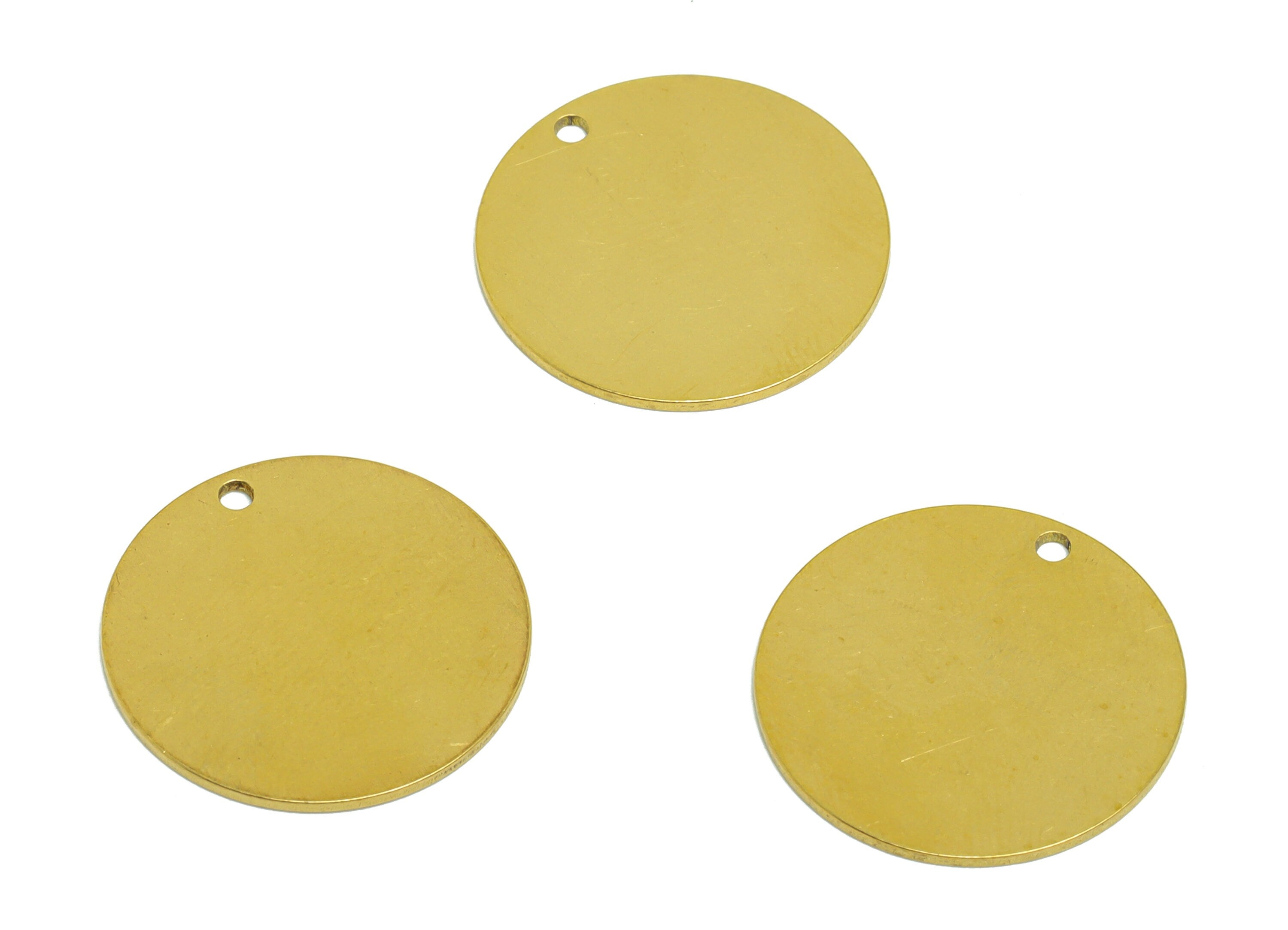20mm Brass Round Earring Charm - Raw Brass Circle Pendant - Brass Geometry Charm - Stamping Blank Charm - 20x20x0.7mm - PP10317 - DOMEDBAZAAR