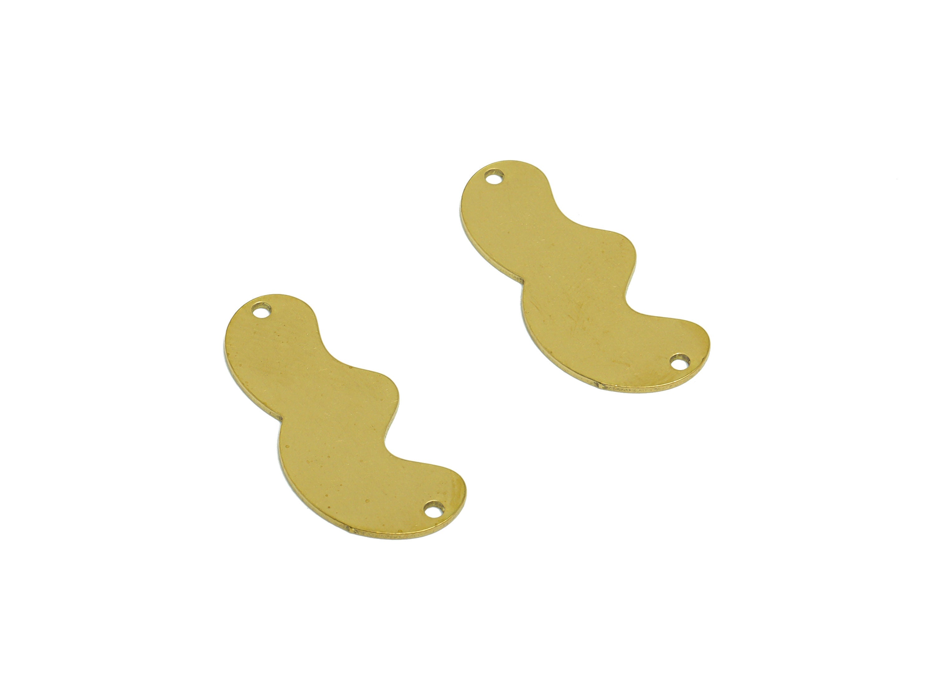 Cloud Earring Connector - Raw Brass Cloud Earring Charms - Earrings Finding - Cloud Connector - Jewelry Supplies - 25x11.2x1.12mm - PP10312 - DOMEDBAZAAR
