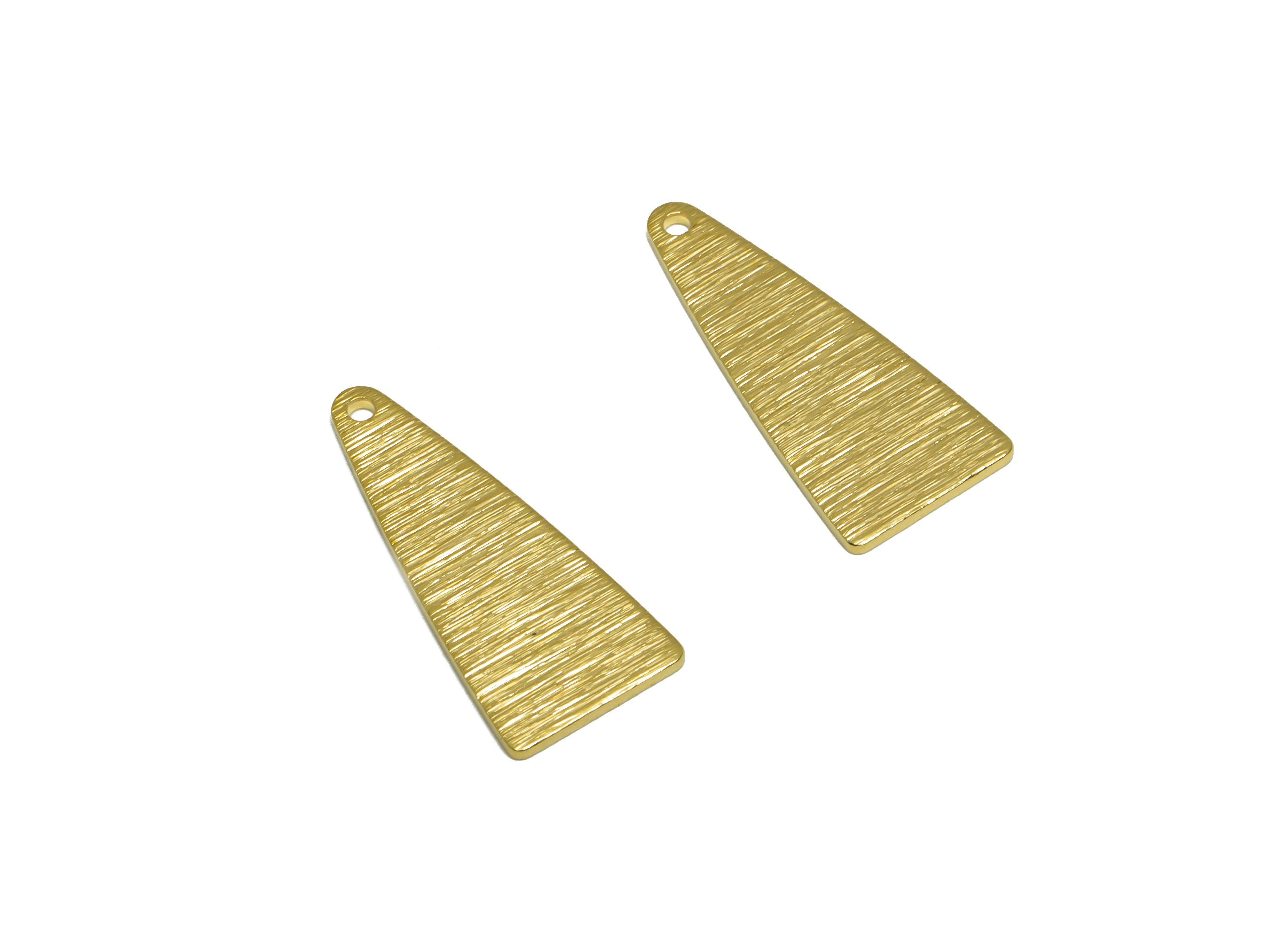 Brass Triangle Earring Charm - Raw Brass Textured Triangle Earring Charm - Geometry Earring Charm - Earring Finding - 25x11x1mm - PP10249 - DOMEDBAZAAR