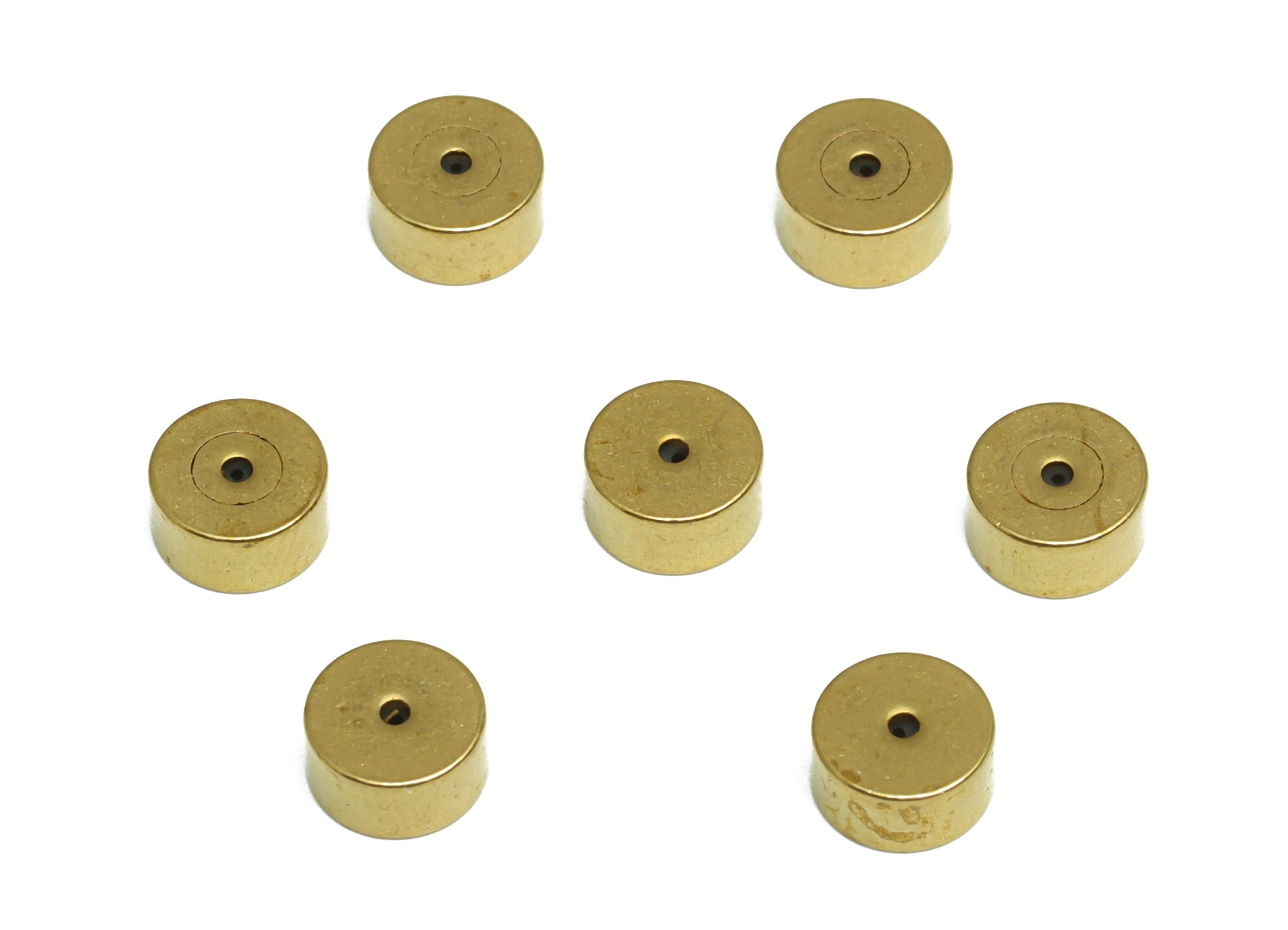 Brass Ball Earring Back - Brass Cylinder Earring Back Stopper - Earring Post Nuts Stopper - Rubber Earring Back - 6x6x3mm - PP10128 - DOMEDBAZAAR