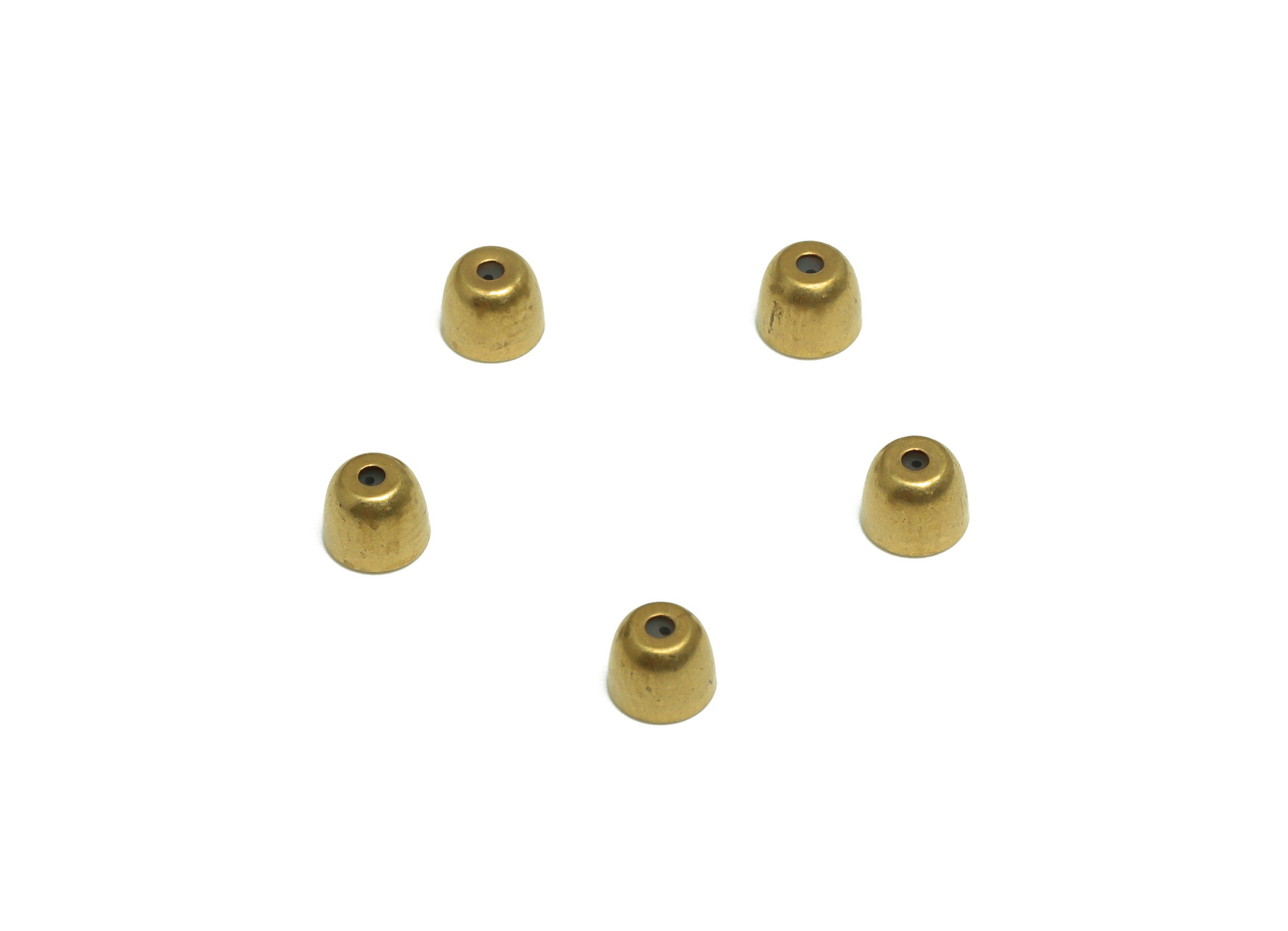 Brass Domed Cone Earring Back - Brass Stud Earring Back Stopper - Earring Post Nuts Stopper - Rubber Earring Back - 4x5x4mm - PP10130 - DOMEDBAZAAR