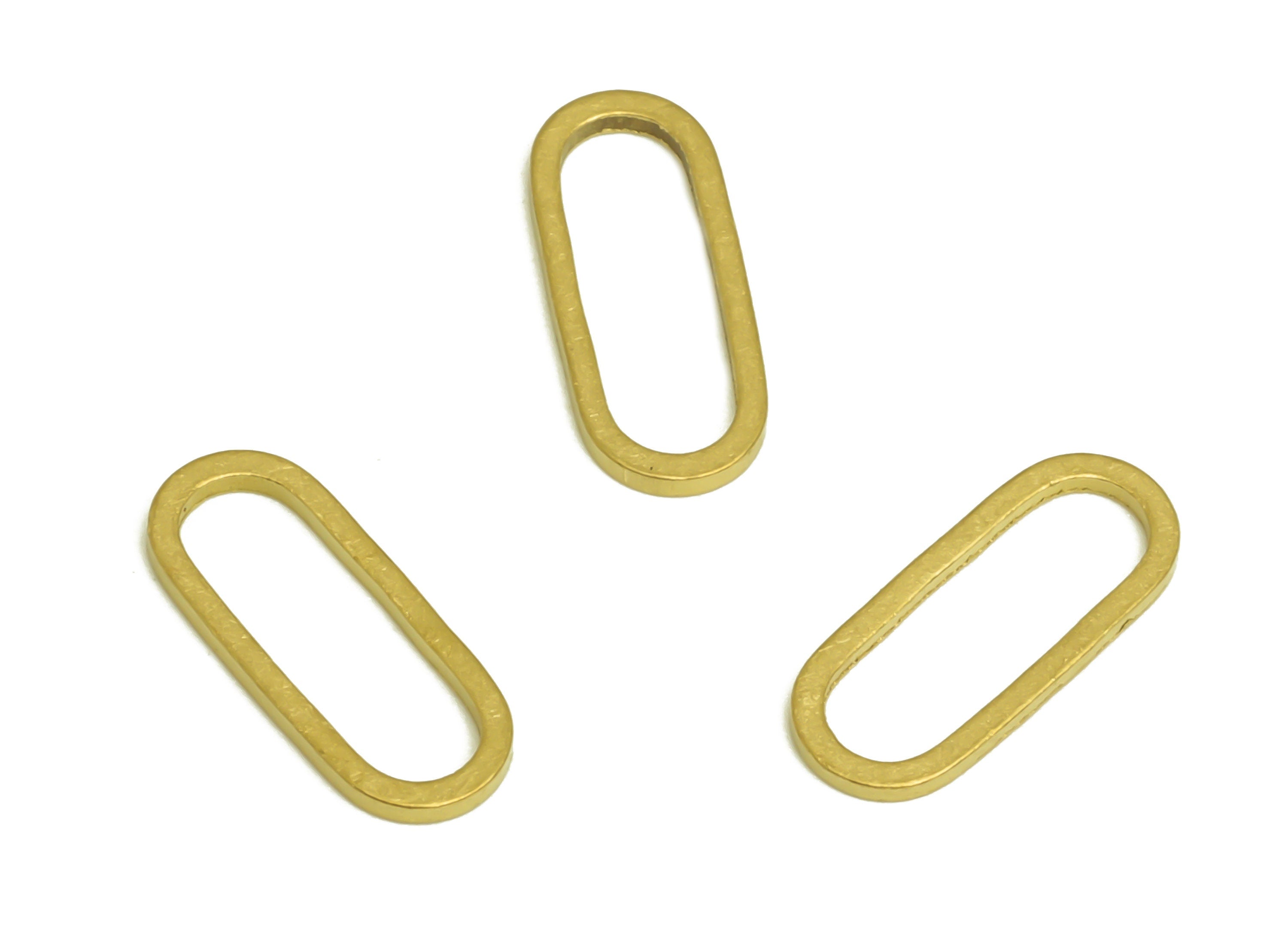 5*12 Brass Oval Charms - Raw Brass Oval Earring Charm - Brass Oval Connector - Geometry Earring Cham - 12x5x0.8mm - PP10353-5*12 - DOMEDBAZAAR