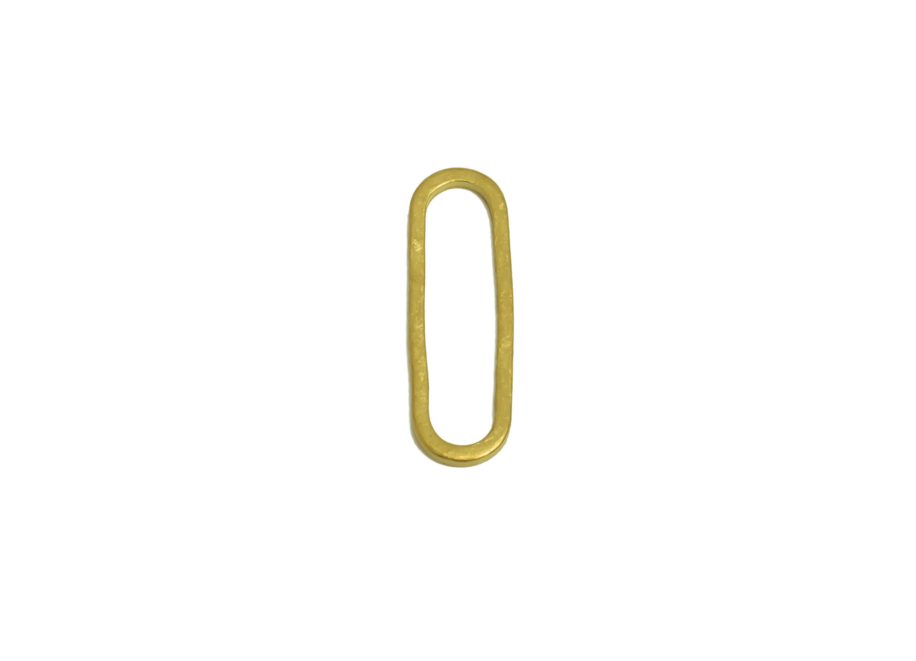 5*15 Brass Oval Charms - Raw Brass Oval Earring Charm - Brass Oval Connector - Geometry Earring Cham - 15x5x0.8mm - PP10353-5*15 - DOMEDBAZAAR