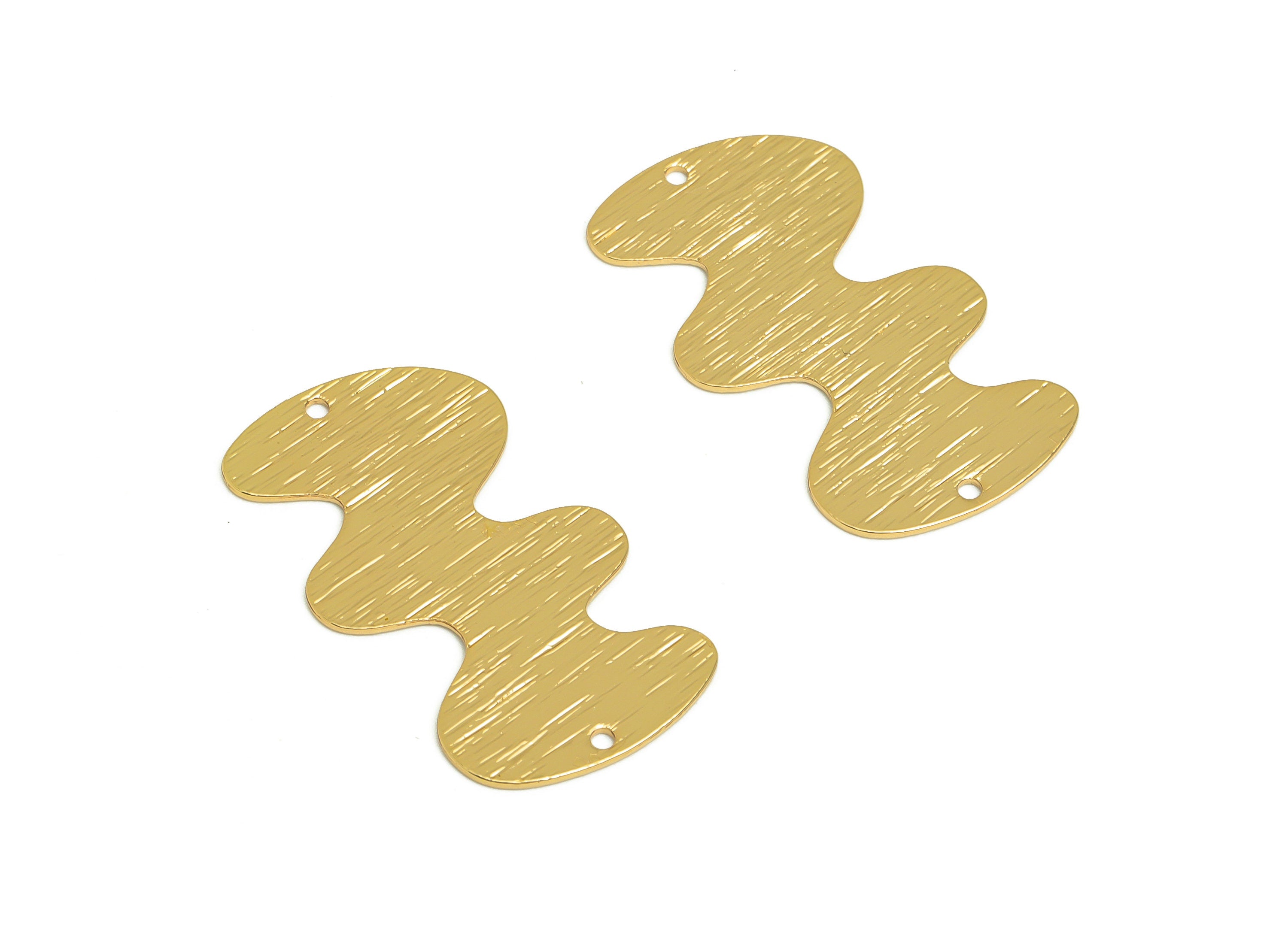 Brass Textured Could Earring Connector - Raw Brass Could Earring Charms - Earring Findings - Jewelry Supplies - 30.5x17.1x0.7mm - PP10342 - DOMEDBAZAAR