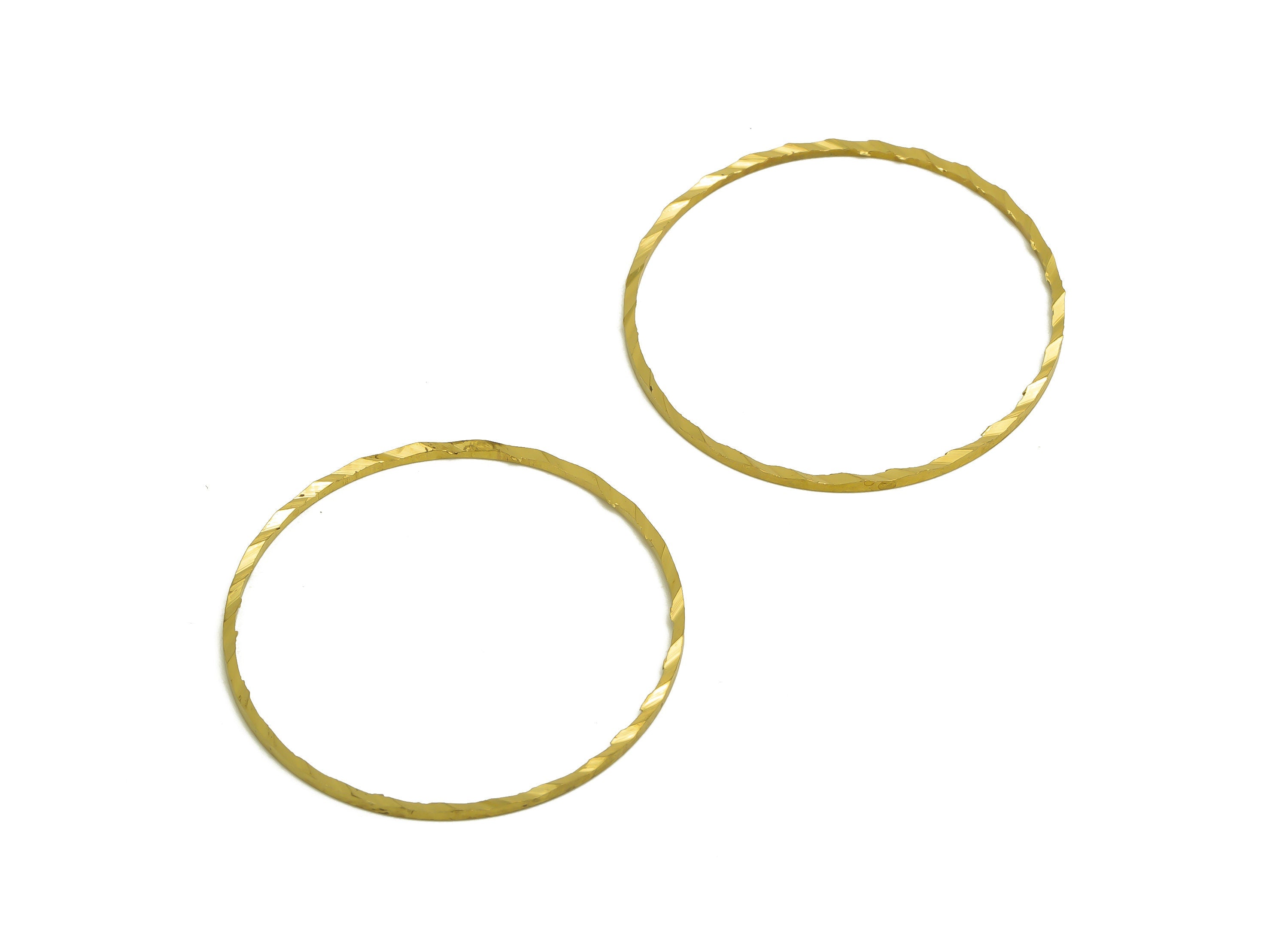 30mm Brass Round Charms - Raw Brass Circle Earring Charm - Brass Round Connector - Textured Geometry Earring Cham - 30x30x1.3mm - PP10361-30 - DOMEDBAZAAR