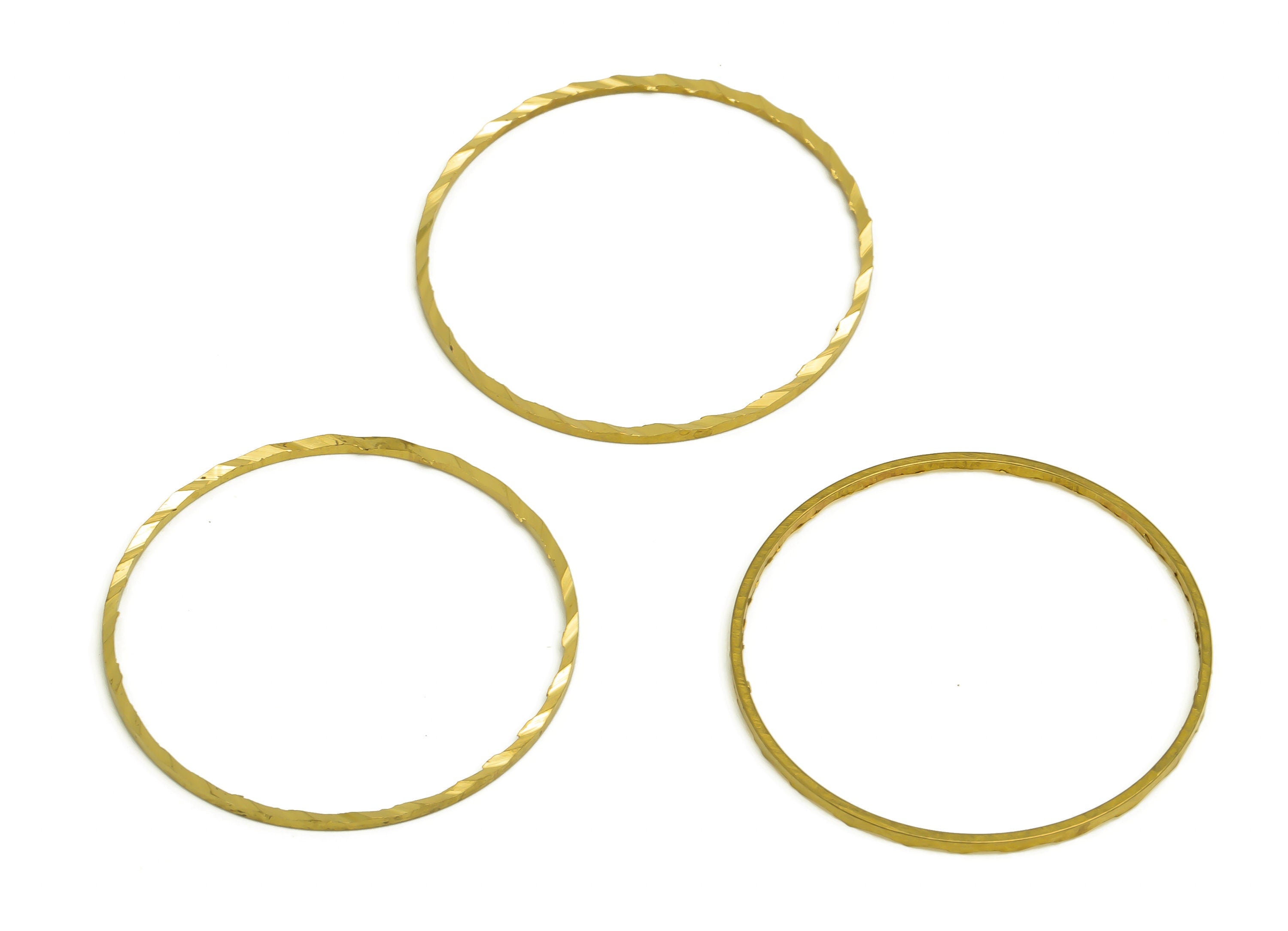 30mm Brass Round Charms - Raw Brass Circle Earring Charm - Brass Round Connector - Textured Geometry Earring Cham - 30x30x1.3mm - PP10361-30 - DOMEDBAZAAR