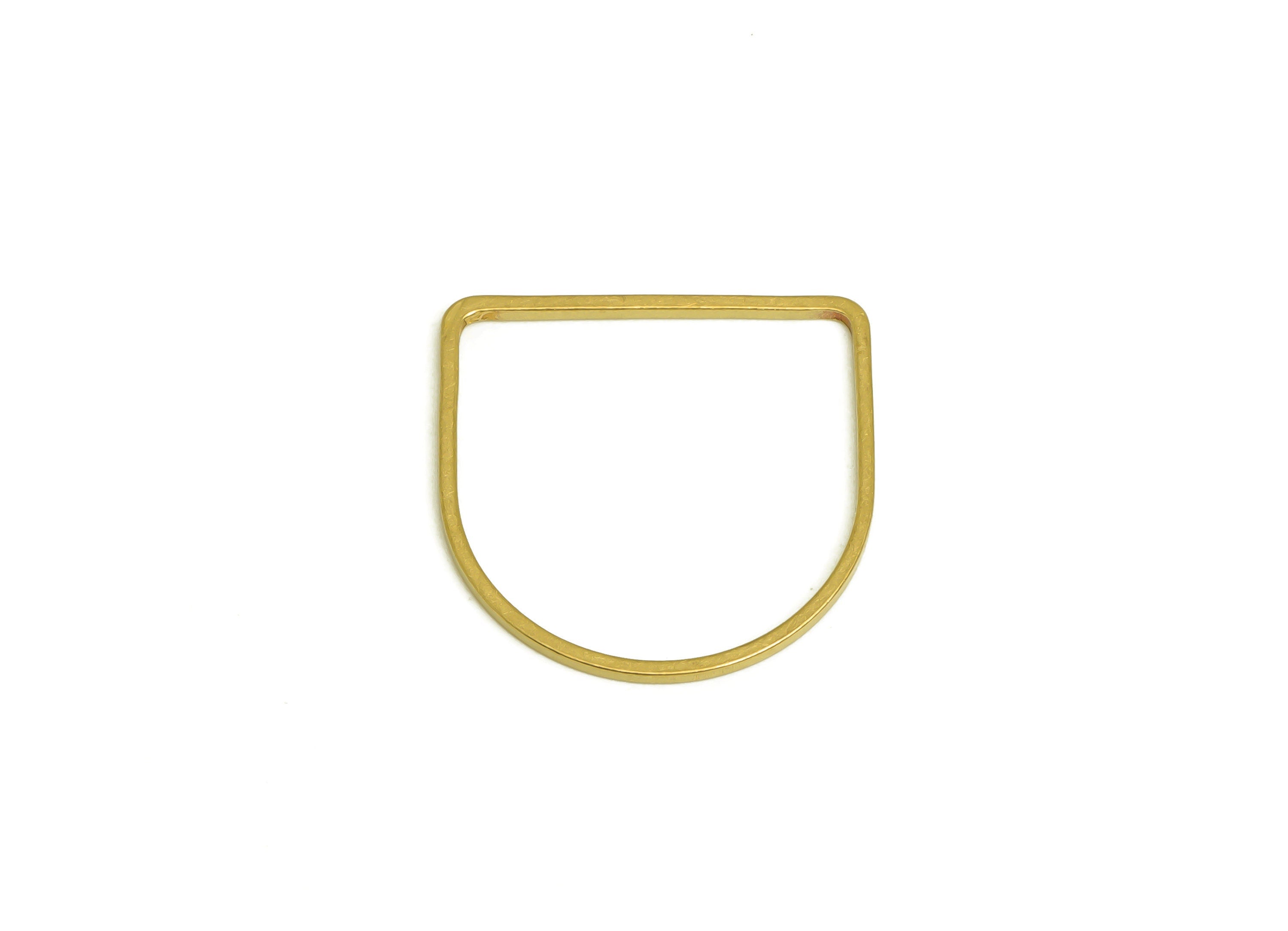 20*20 Brass Domed Charms - Raw Brass Half Round Earring Connectors - Brass Semicircle Wire Earrings Charms - 19x19x0.9mm - PP10364-20*20 - DOMEDBAZAAR