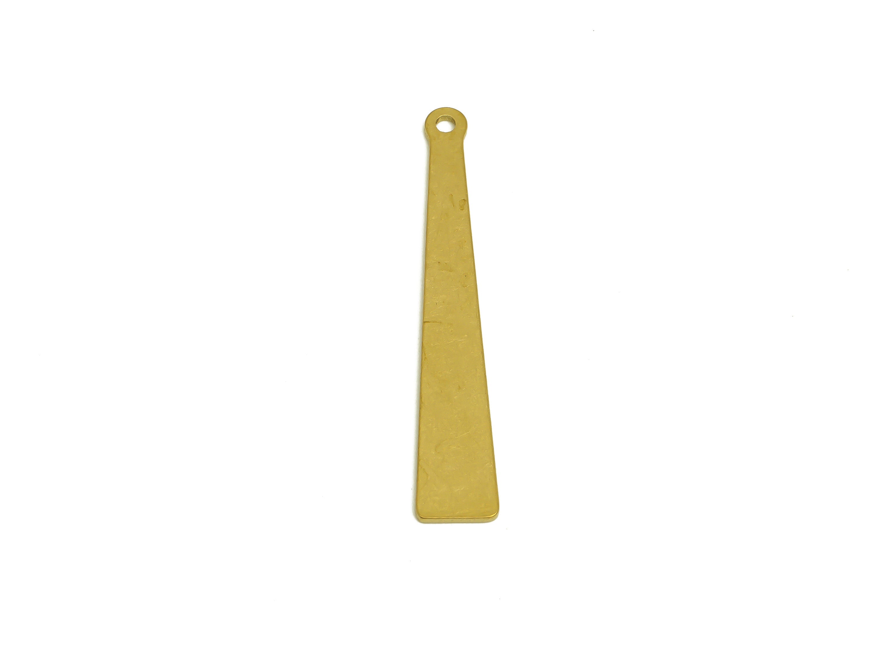 Brass Strip Shaped Charm - Raw Brass Hammered Bar Earring and Pendants For Tassel - Earring Finding - Jewelry Supplies - 41x6x0.9mm -PP10365 - DOMEDBAZAAR