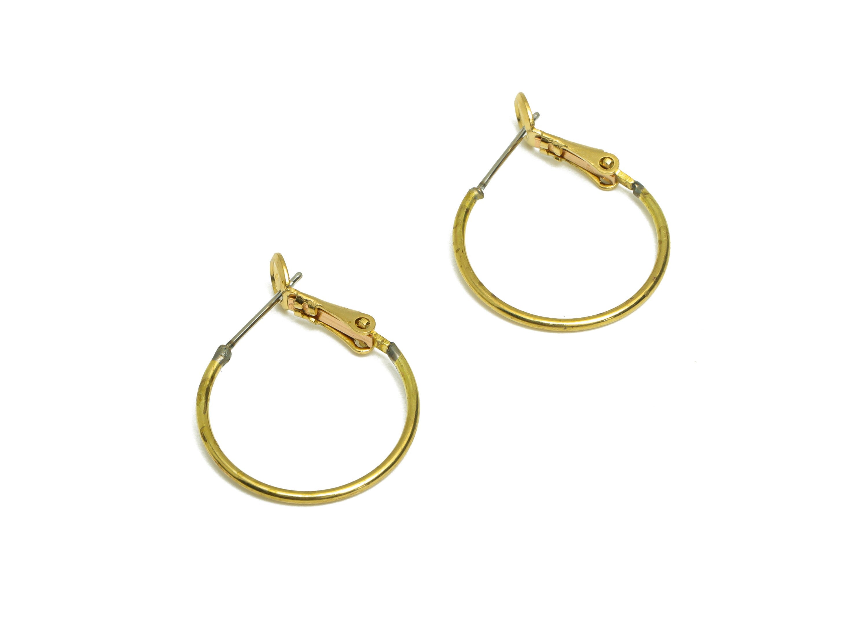 Brass Round Earring Clasp - Raw Brass Circle Earring Back - Brass Hoop Clasp Earring Back - Clasp Earring Back - 20x20x1.2mm - PP10367 - DOMEDBAZAAR