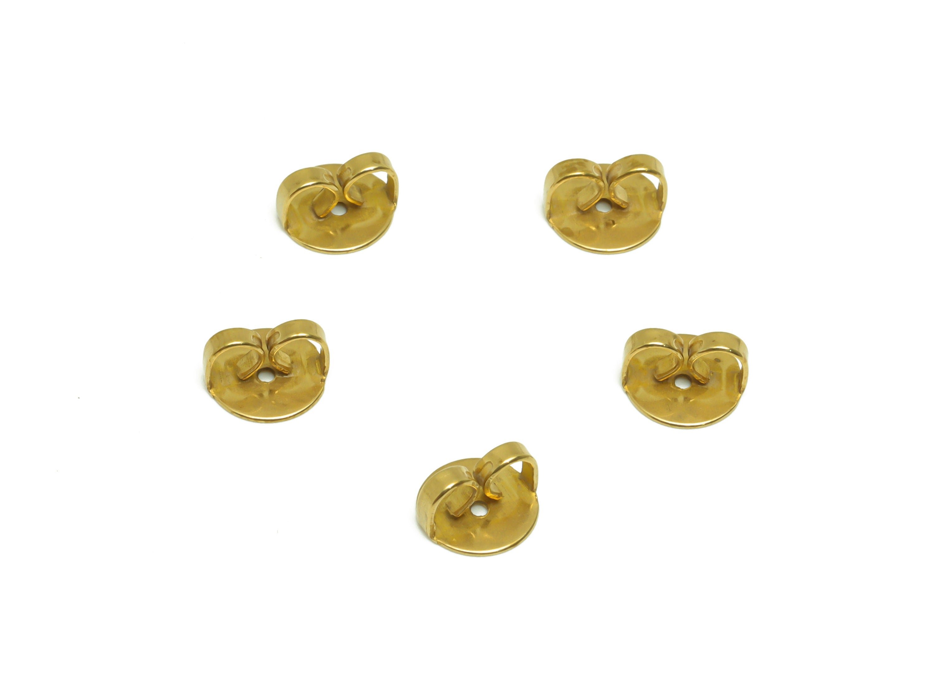 Brass Round Earring Back - Brass Stud Earring Back Stopper - Earring Post Nuts Stopper - Earring Wire Back - Post Back - 7.9x7x4mm - PP10121 - DOMEDBAZAAR