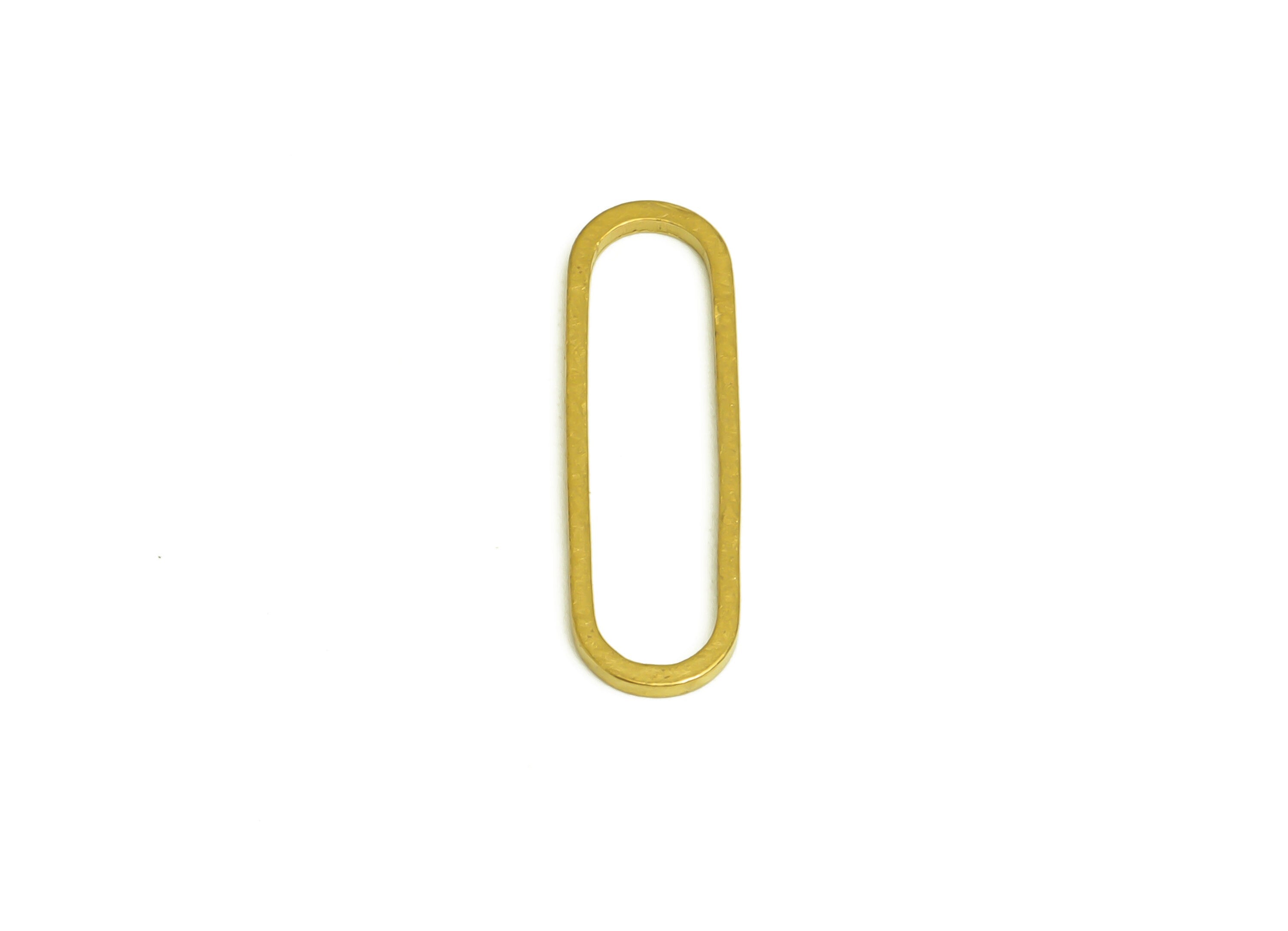 6*20 Brass Oval Charms - Raw Brass Oval Earring Charm - Brass Oval Connector - Geometry Earring Cham - 20x6x0.8mm - PP10353-6*20 - DOMEDBAZAAR