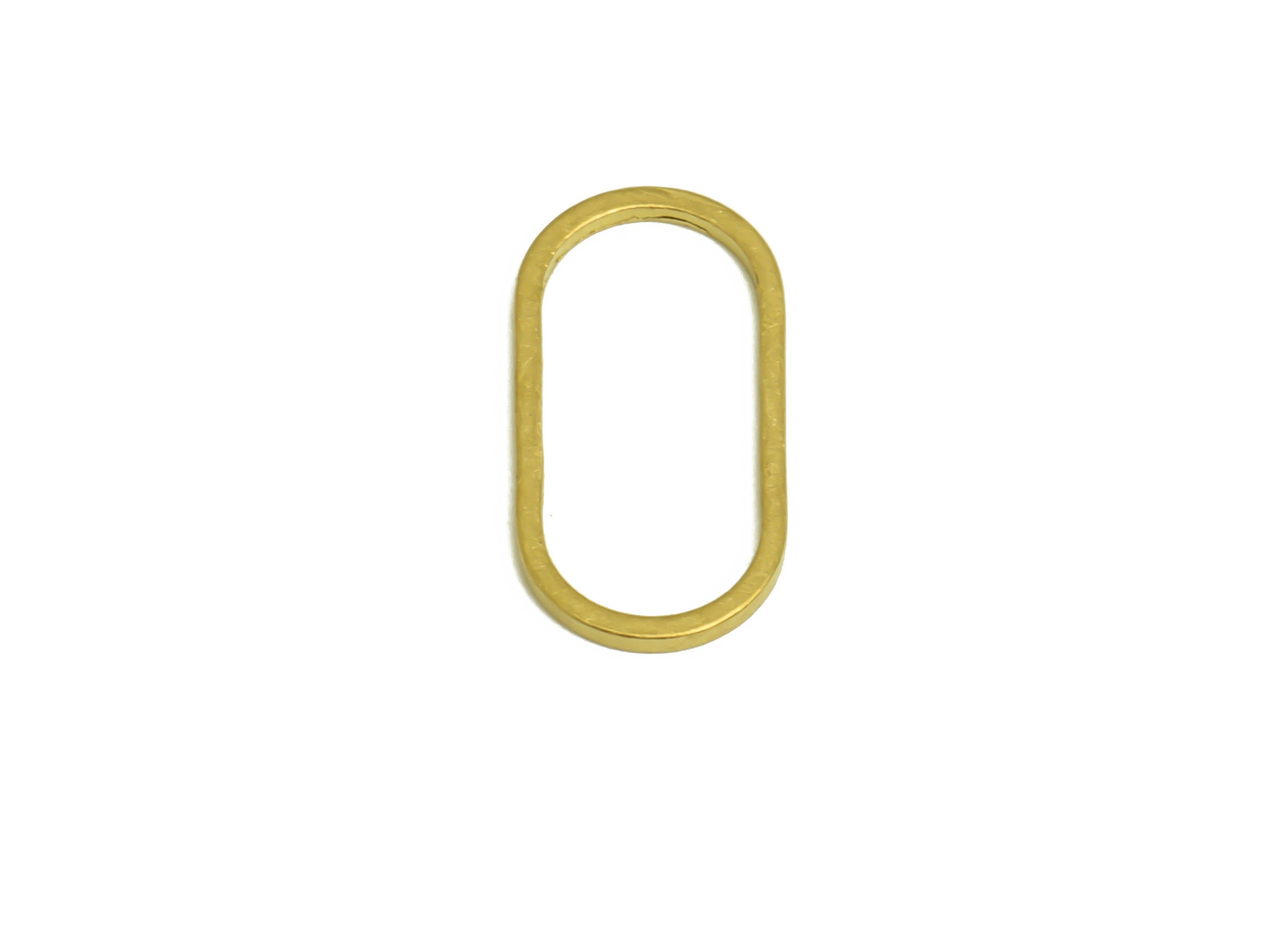 8*15 Brass Oval Charms - Raw Brass Oval Earring Charm - Brass Oval Connector - Geometry Earring Cham - 15x8x0.8mm - PP10353-8*15 - DOMEDBAZAAR