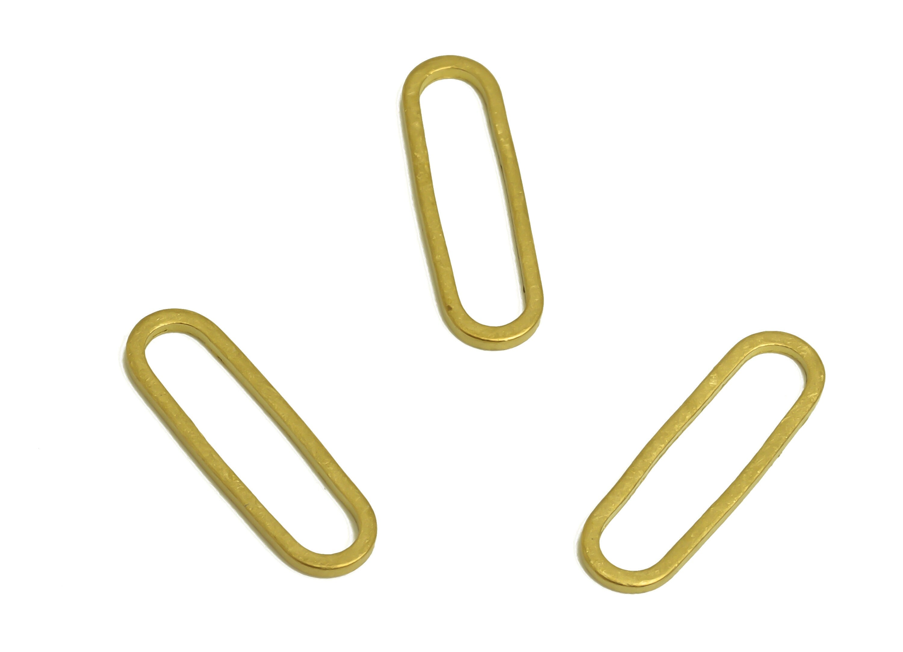 5*15 Brass Oval Charms - Raw Brass Oval Earring Charm - Brass Oval Connector - Geometry Earring Cham - 15x5x0.8mm - PP10353-5*15 - DOMEDBAZAAR