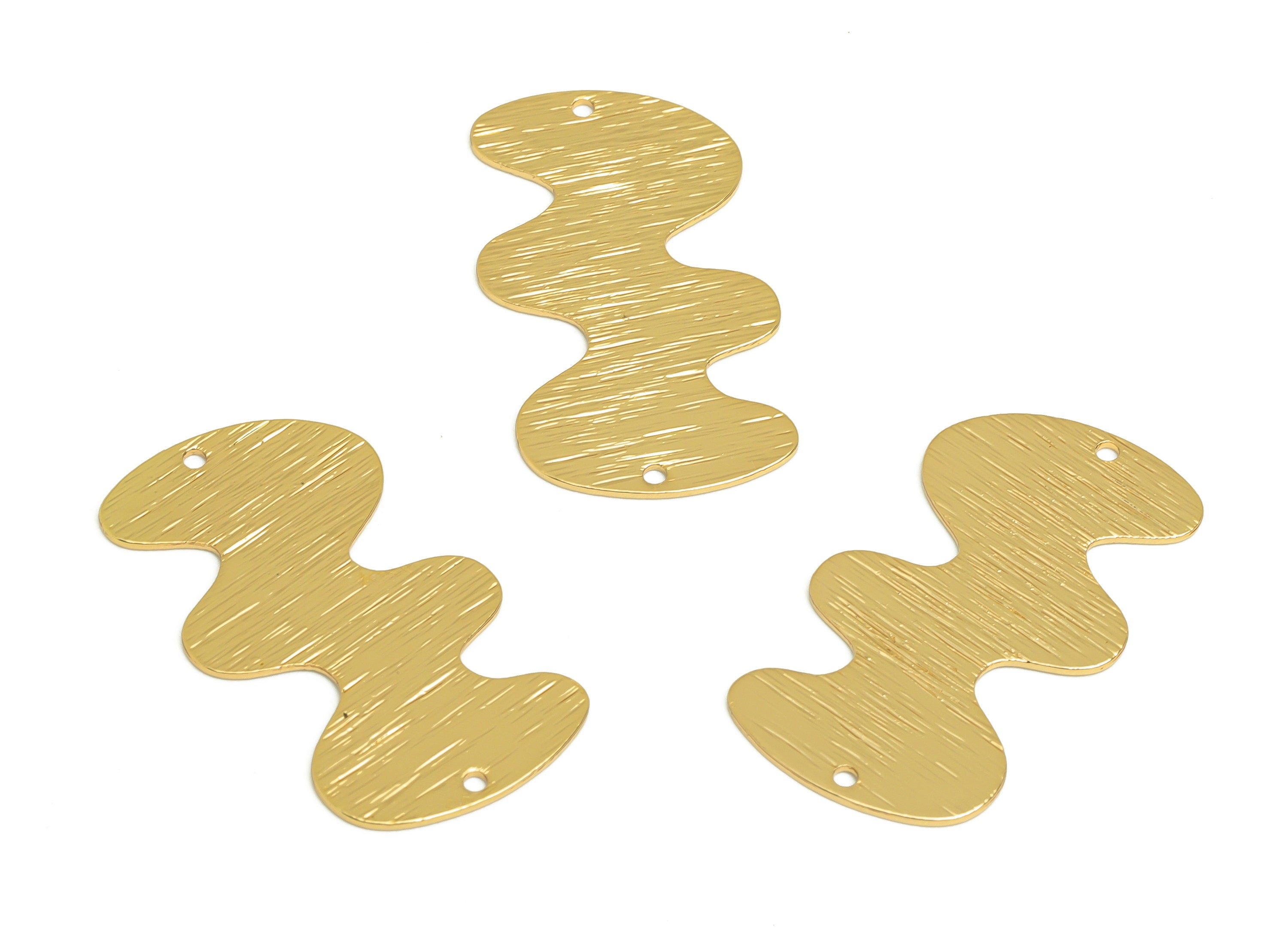 Brass Textured Could Earring Connector - Raw Brass Could Earring Charms - Earring Findings - Jewelry Supplies - 30.5x17.1x0.7mm - PP10342 - DOMEDBAZAAR