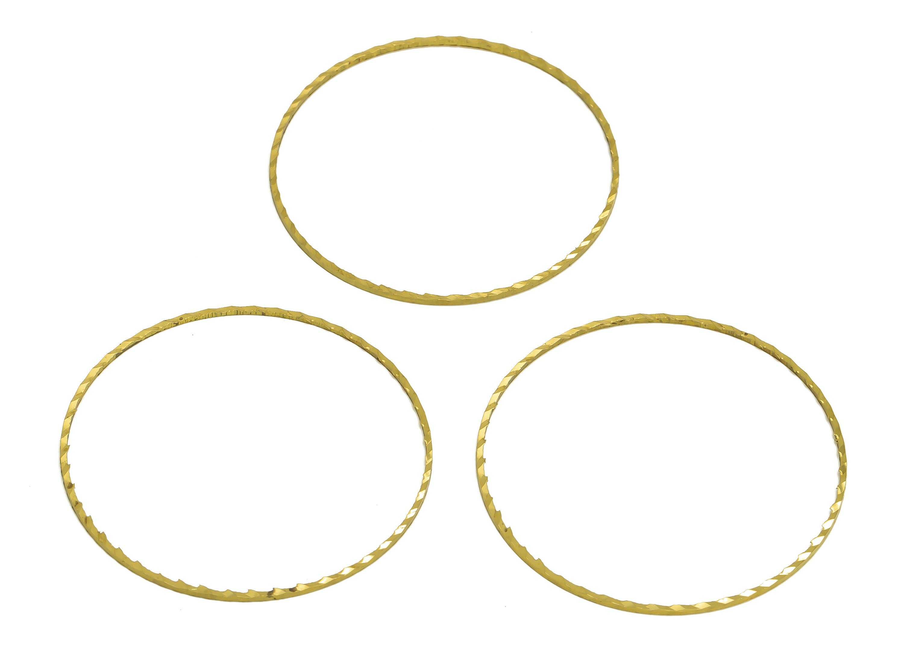 40mm Brass Round Charms - Raw Brass Circle Earring Charm - Brass Round Connector - Textured Geometry Earring Cham - 40x40x1.1mm - PP10361-40 - DOMEDBAZAAR