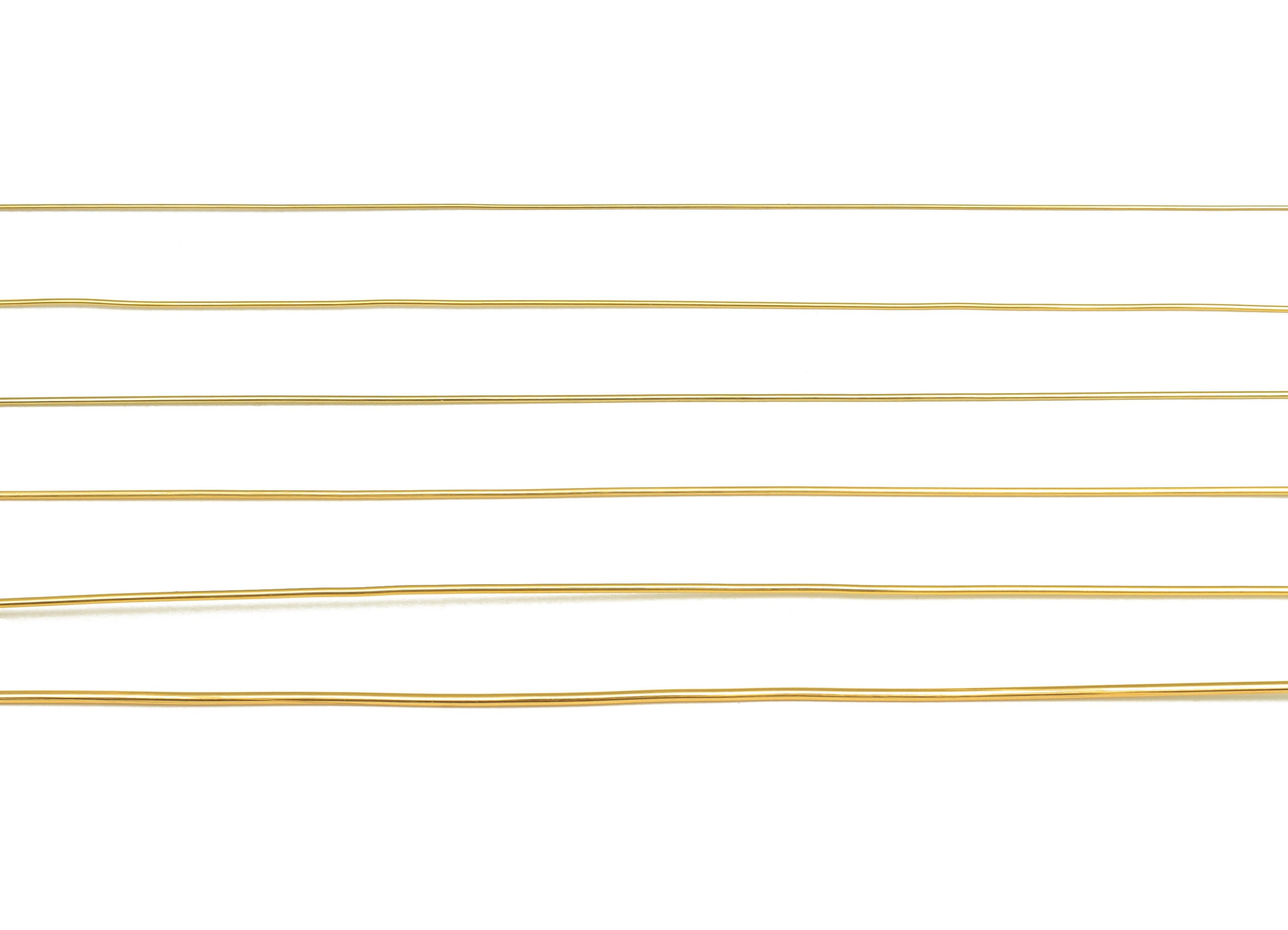 Jeweler Brass Wire - Wrapping Wire - Bulk Wire Beading - KC Gold Tone Plating - Solid Gold Brass Wire - Gold Brass Wire Jewelry Making - DOMEDBAZAAR