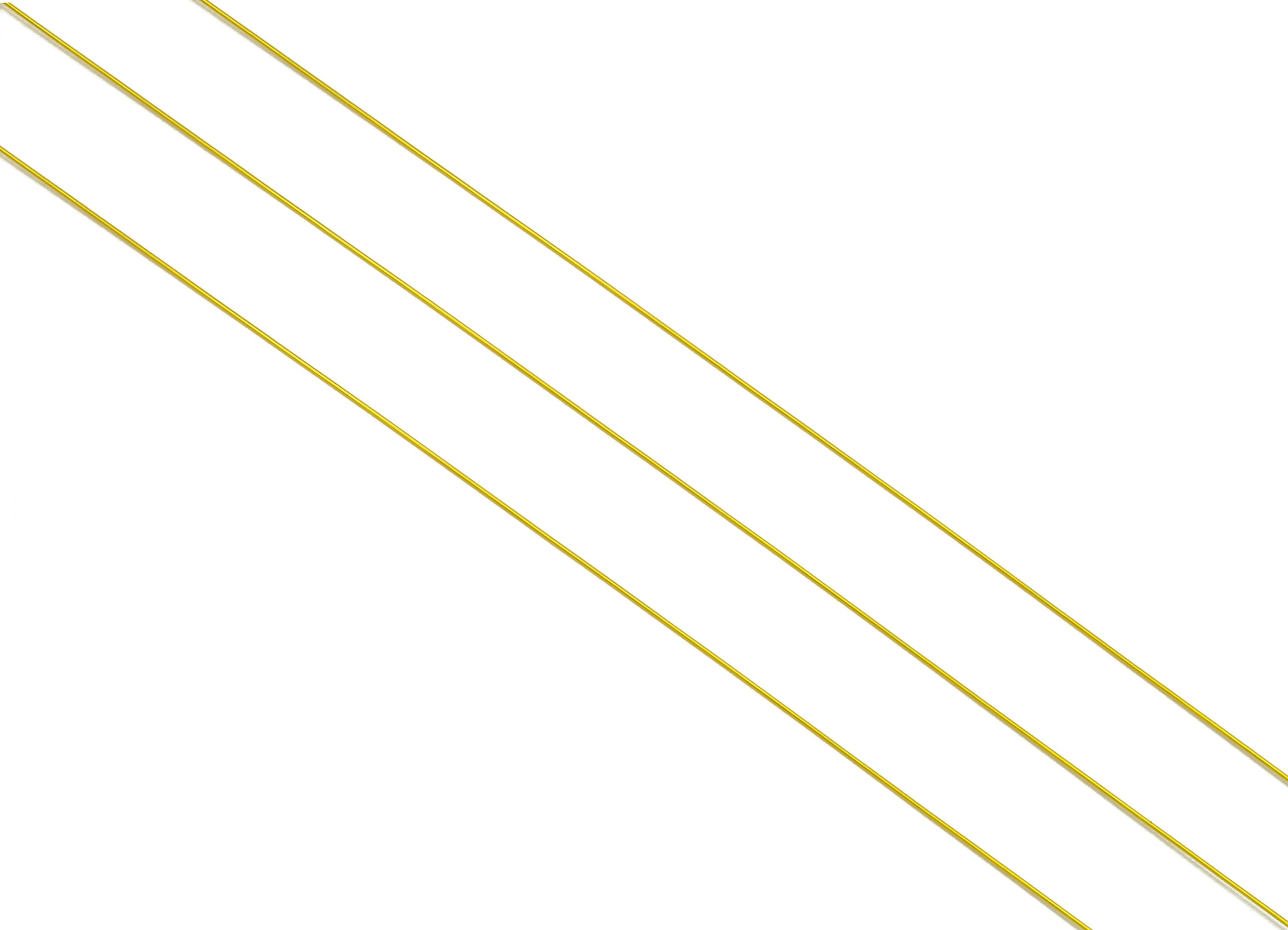 0.3mm Brass Wire - Wrapping Wire - Bulk Wire Beading - Gold Tone Plating - Solid Gold Brass Wire - Jeweler Making - 0.3x0.3mm - PP10495-30 - DOMEDBAZAAR