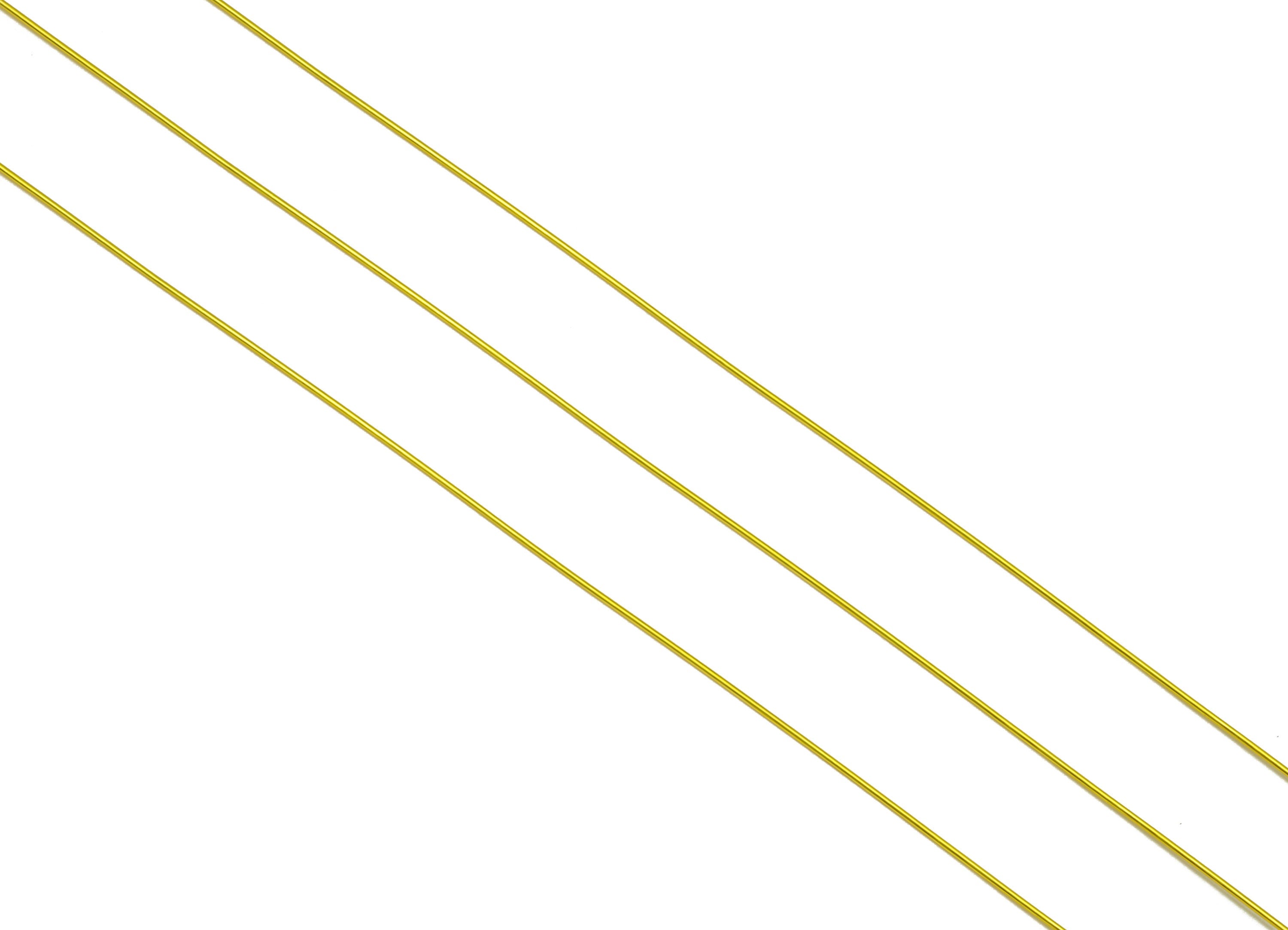 0.4mm Brass Wire - Wrapping Wire - Bulk Wire Beading - Gold Tone Plating - Solid Gold Brass Wire - Jeweler Making - 0.4x0.4mm - PP10495-40 - DOMEDBAZAAR