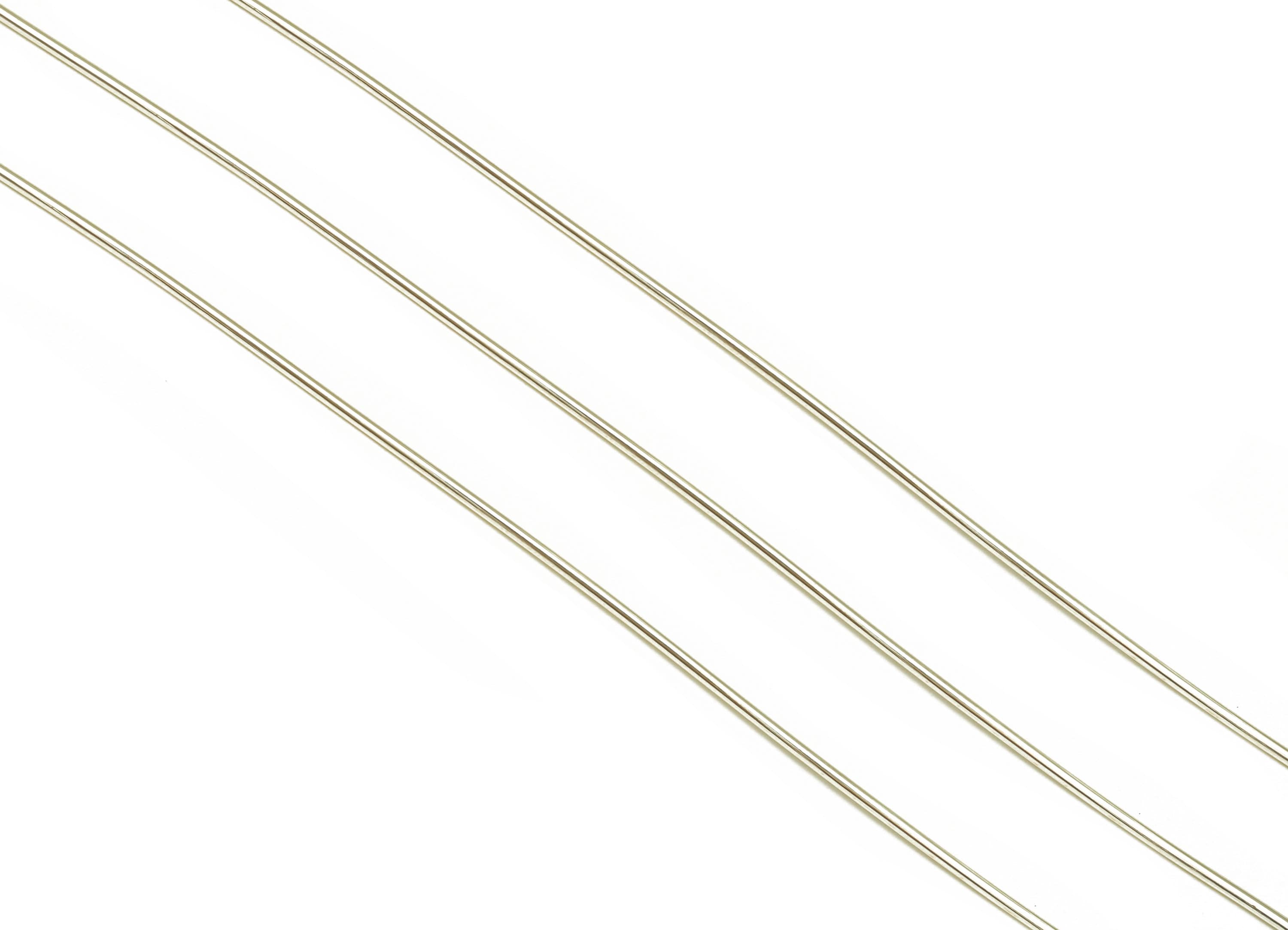 1mm Brass Wire - Wrapping Wire - Bulk Brass Wire Beading - Silver Tone Plating - Solid Brass Wire - Jeweler Making  - 1x1mm - PP10496-100 - DOMEDBAZAAR