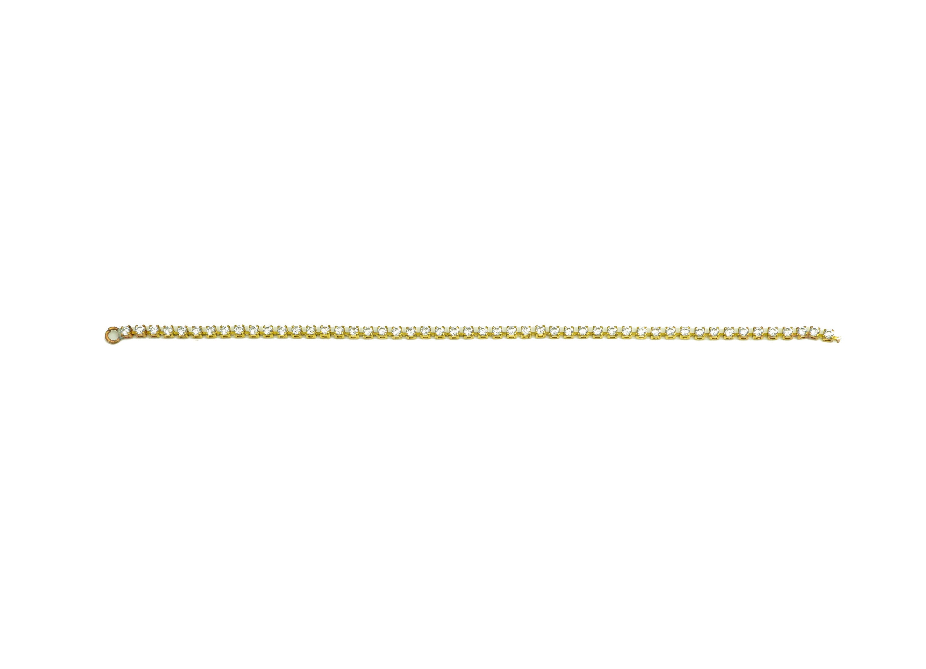 11cm Brass CZ Tassel Earring Charm - Brass Zircon Tassel Hanging Charms - Brass Cubic Zircon Chain Dangle Charm - 11x1.7x1.65mm - PP10629-11 - DOMEDBAZAAR