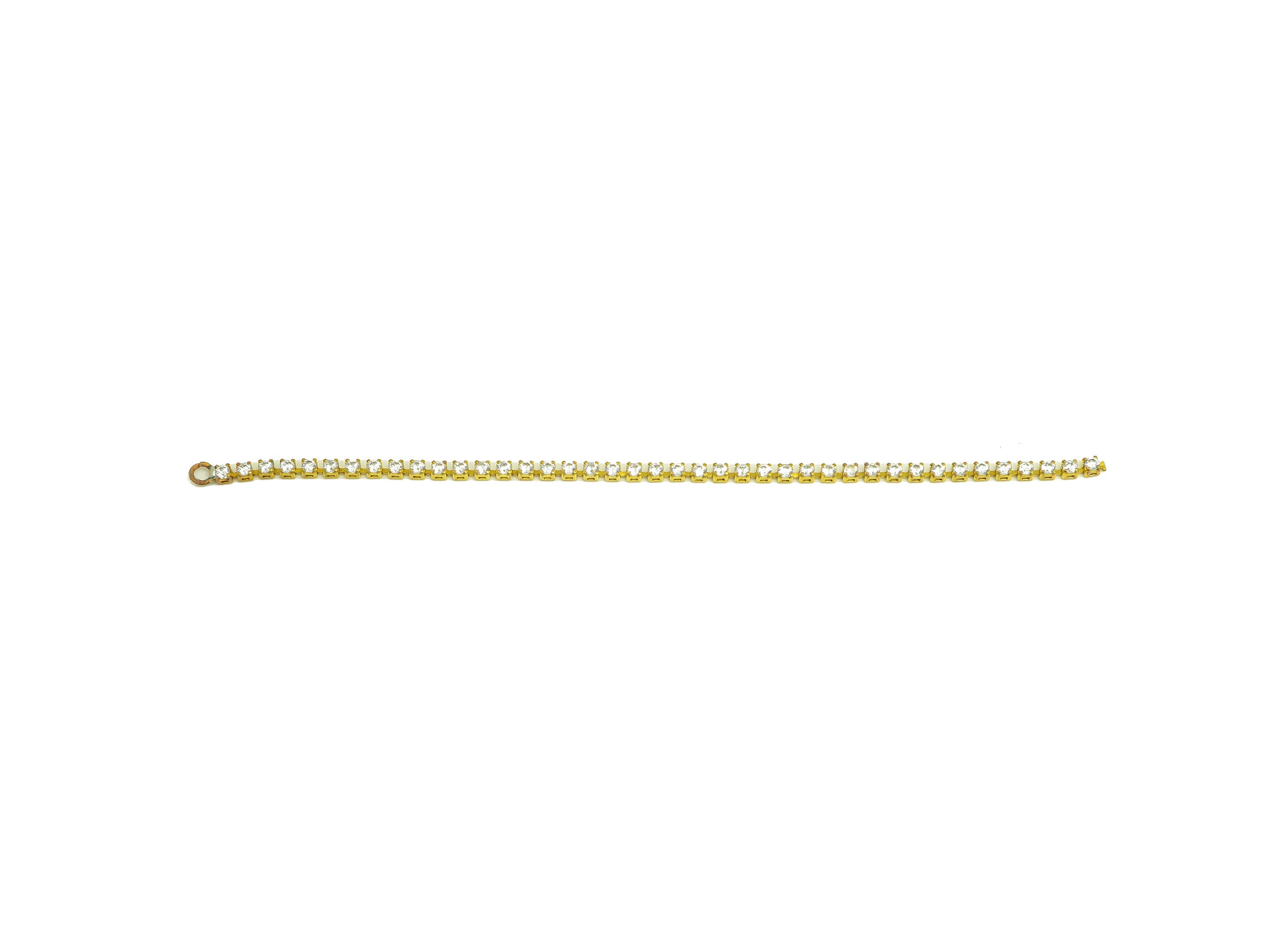 9cm Brass CZ Tassel Earring Charm - Brass Zircon Tassel Hanging Charms - Brass Cubic Zircon Chain Dangle Charm - 9x1.7x1.65mm - PP10629-9 - DOMEDBAZAAR