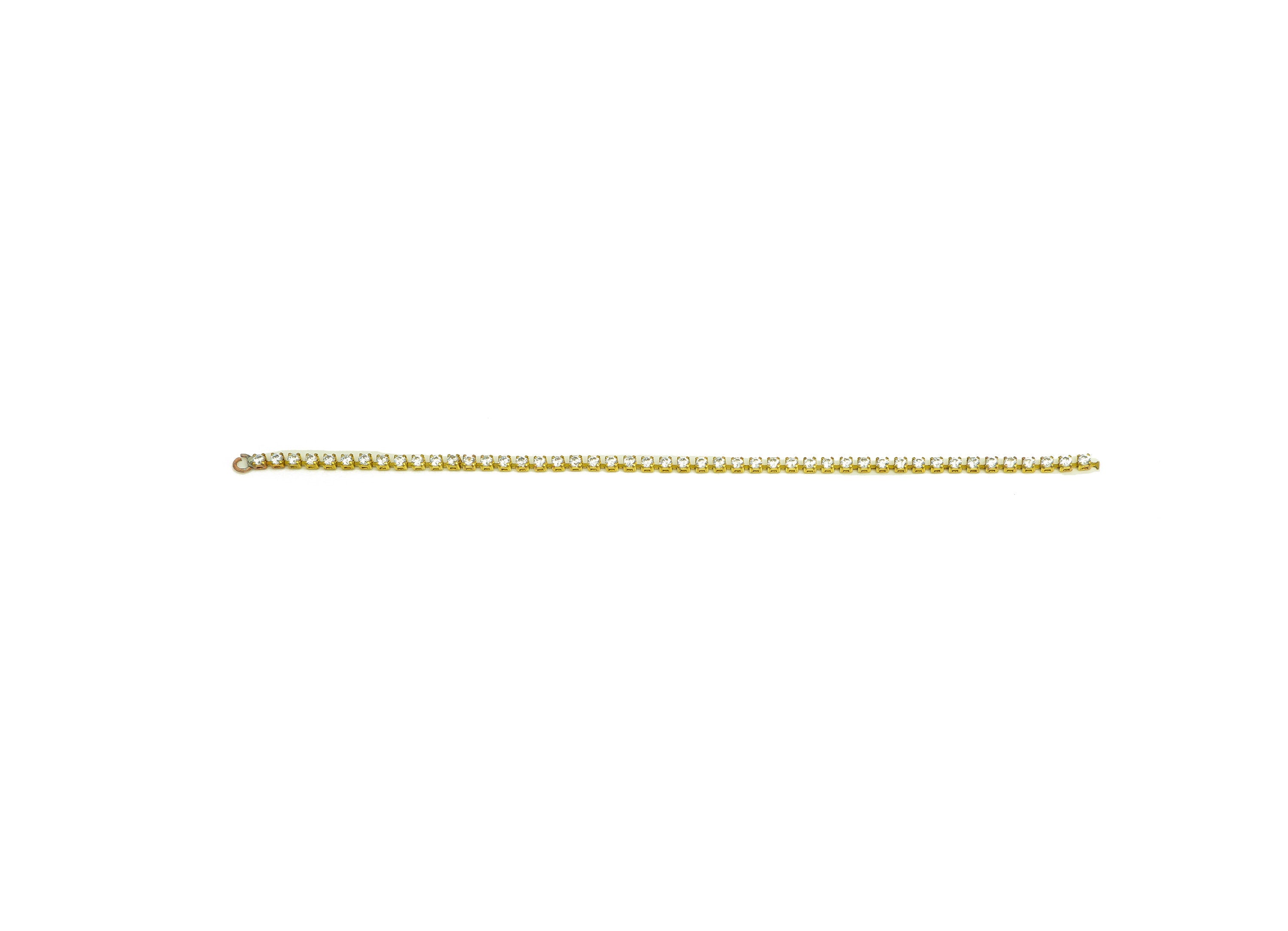 10cm Brass CZ Tassel Earring Charm - Brass Zircon Tassel Beaded Hanging Charms - Brass Cubic Zircon Chain Dangle Charm - 10x1x1mm -PP10629-7 - DOMEDBAZAAR