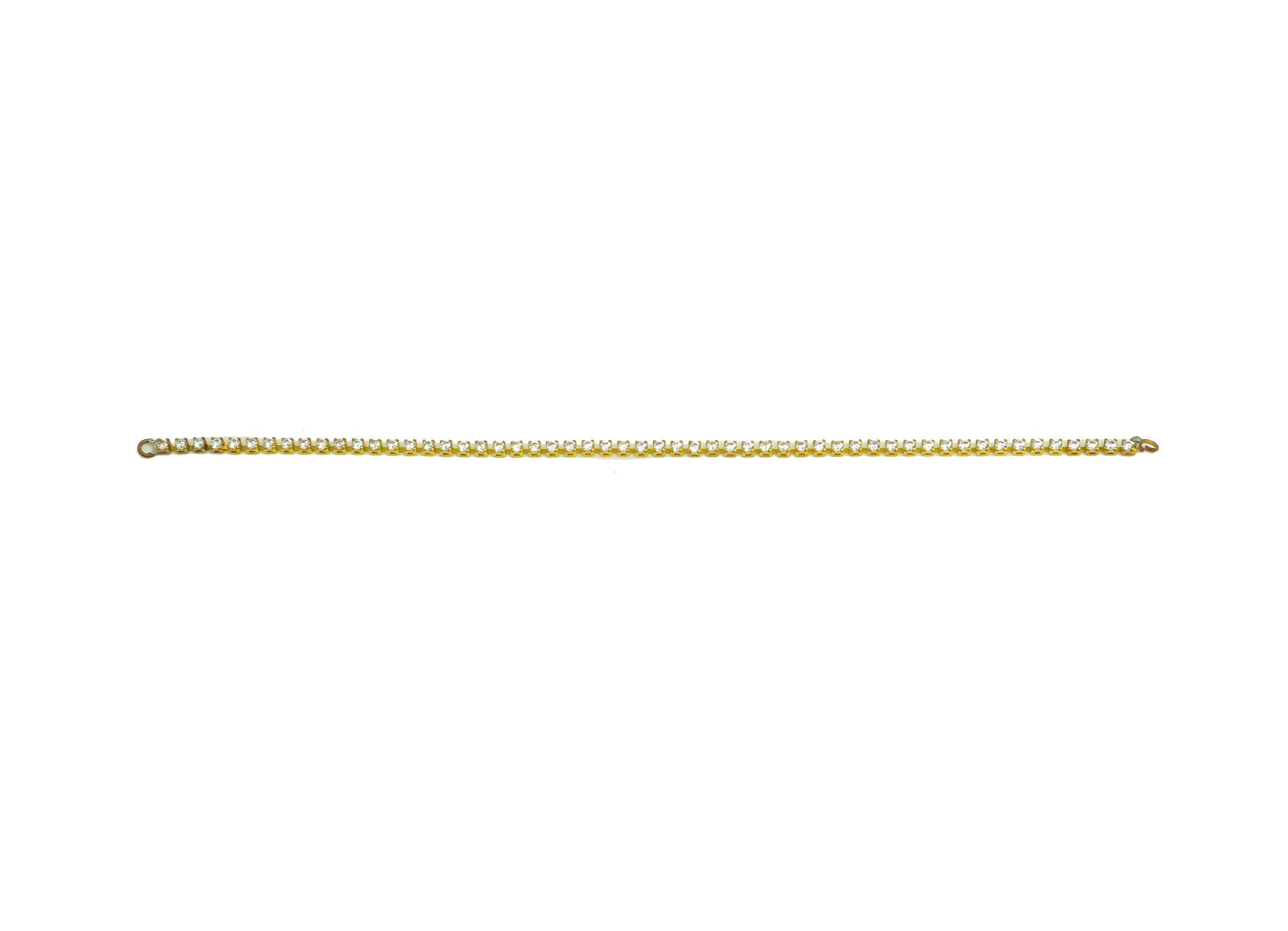12cm CZ Tassel Earring Connector - Brass Zircon Tassel Hang Earring Charm - Brass Cubic Zircon Chain Dangle Charm - 12x1.7x1mm - PP10630-12 - DOMEDBAZAAR