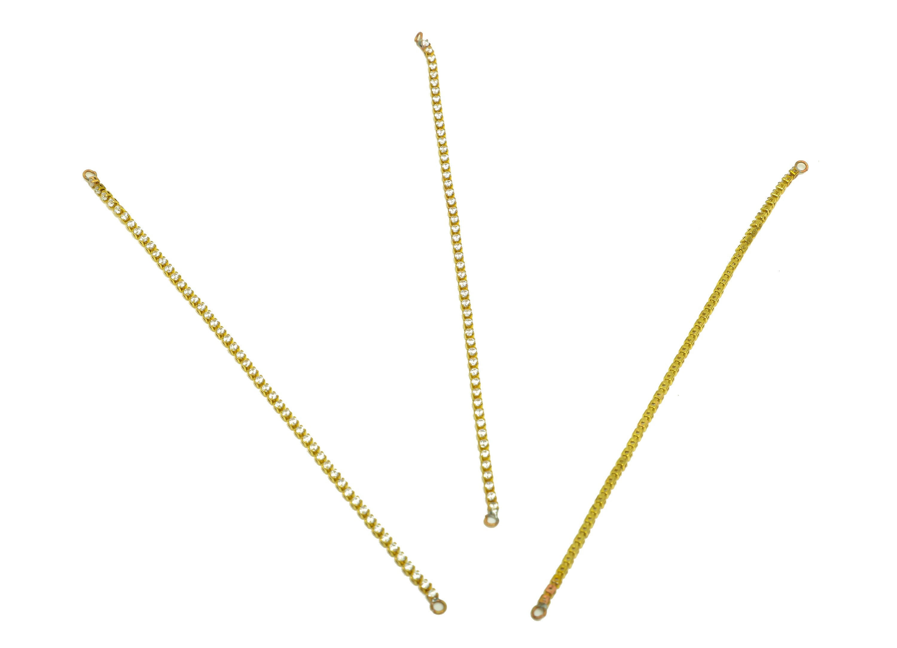 11cm CZ Tassel Earring Connector - Brass Zircon Tassel Hang Earring Charm - Brass Cubic Zircon Chain Dangle Charm - 11x1.7x1mm - PP10630-11 - DOMEDBAZAAR