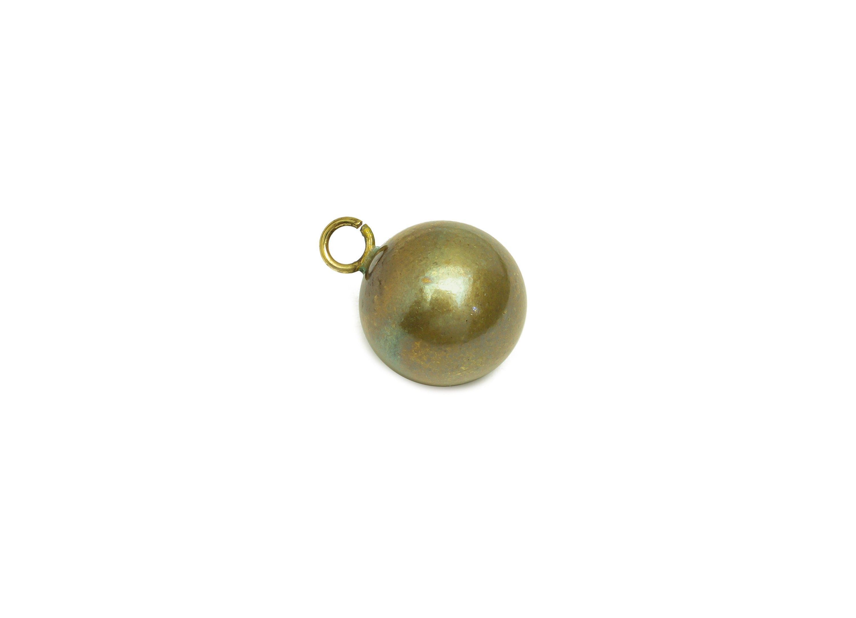12mm Brass Ball Earring Charm - Raw Brass Ball Earring Charms - Brass Ball Pendant - Earring Finding - Jewelry Making - 12x12x12mm - PP10561 - DOMEDBAZAAR