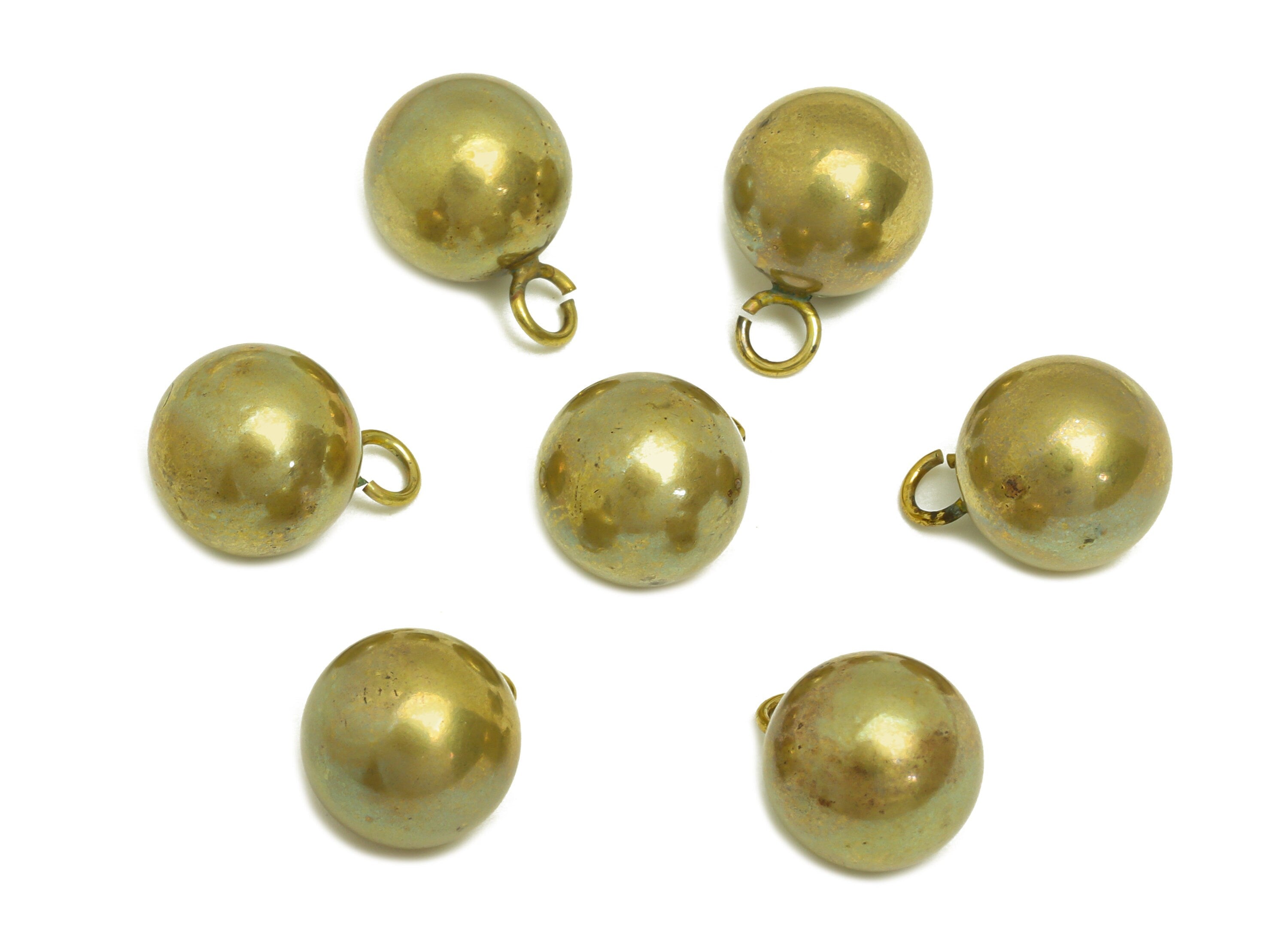 10mm Brass Ball Earring Charm - Raw Brass Ball Earring Charms - Brass Ball Pendant - Earring Finding - Jewelry Making - 10x10x10mm - PP10560 - DOMEDBAZAAR
