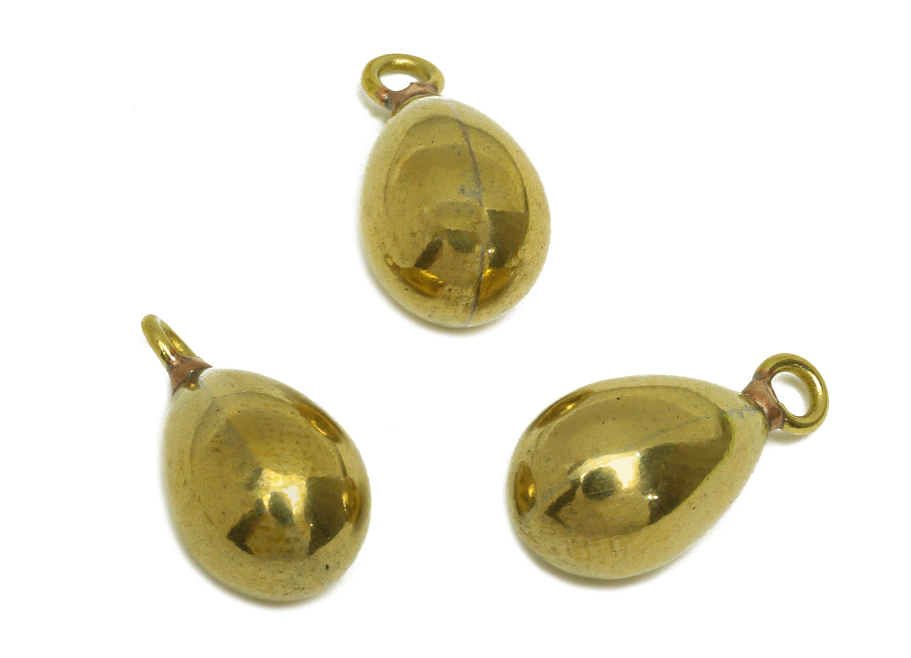 Brass Teardrop Earring Charm - Raw Brass Drop Earring Charms - Brass Cubic Drop Pendant - Earring Finding - 18x9x9mm - PP10557 - DOMEDBAZAAR