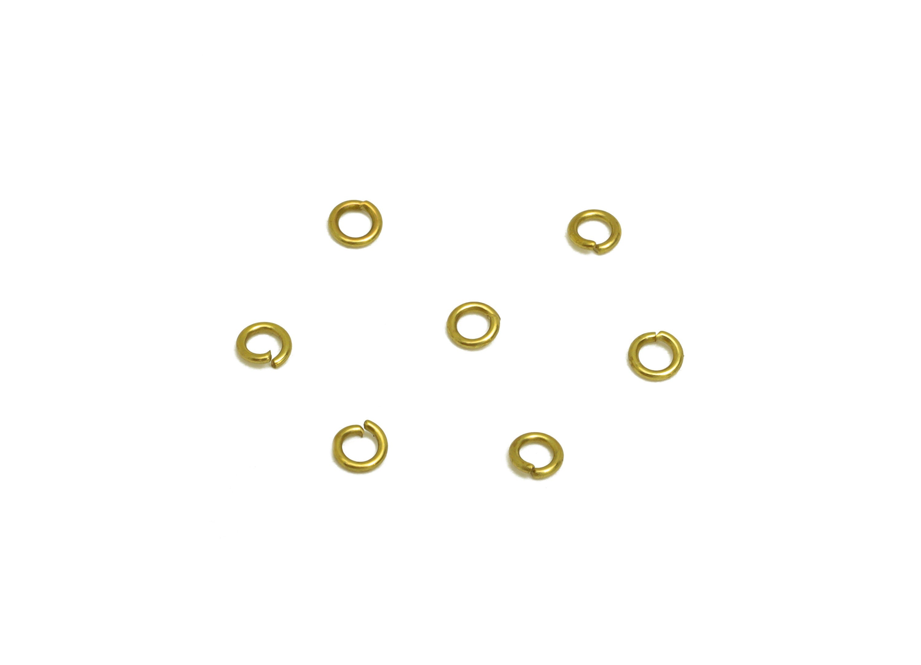0.5*2.5mm Brass Open Jump Rings - Raw Brass Open Jump Rings - Not Soldered -Jeweler Making Supplies - 2.5x2.5x0.5mm - PP10463 - DOMEDBAZAAR