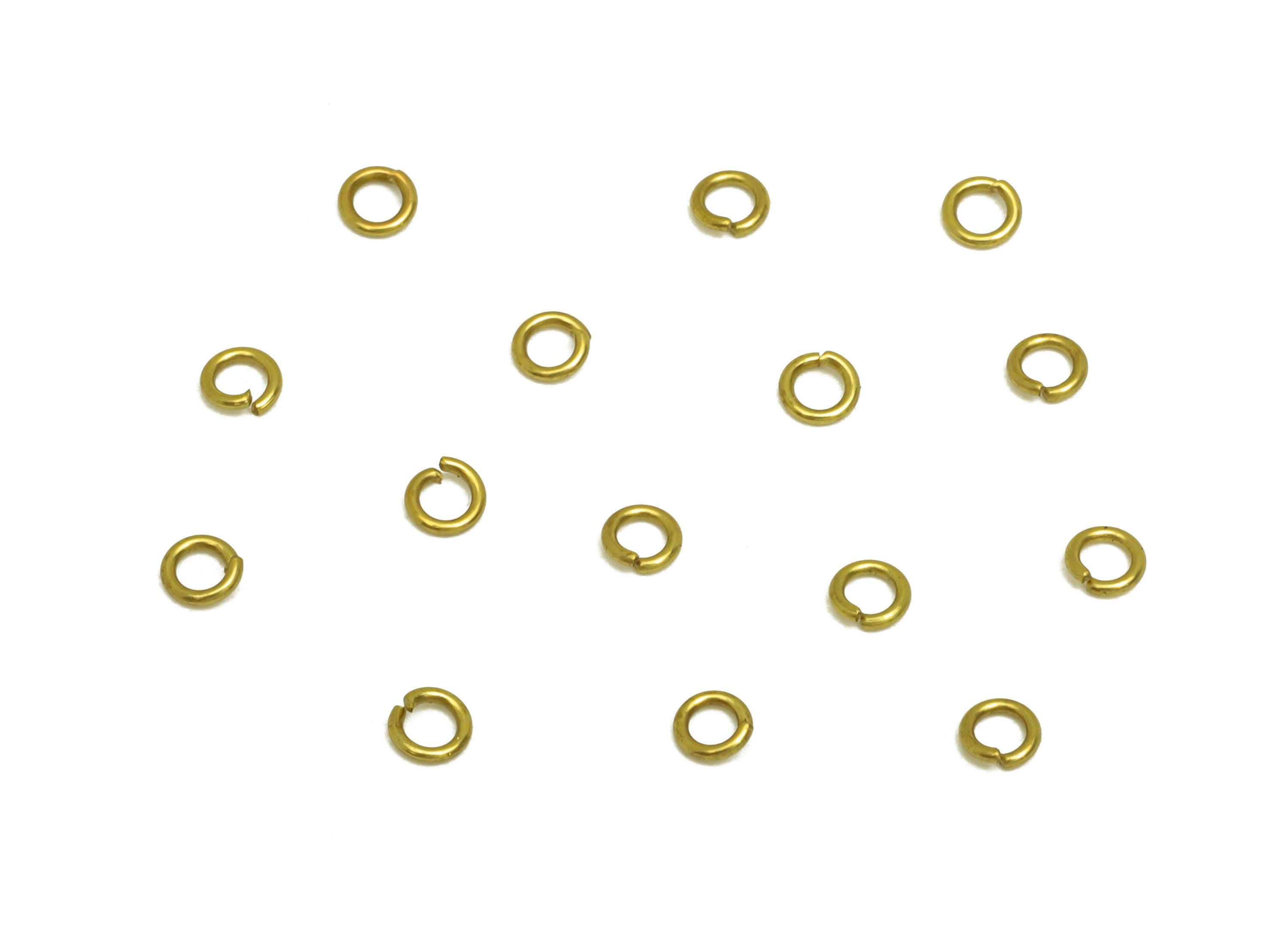 0.5*2.5mm Brass Open Jump Rings - Raw Brass Open Jump Rings - Not Soldered -Jeweler Making Supplies - 2.5x2.5x0.5mm - PP10463 - DOMEDBAZAAR