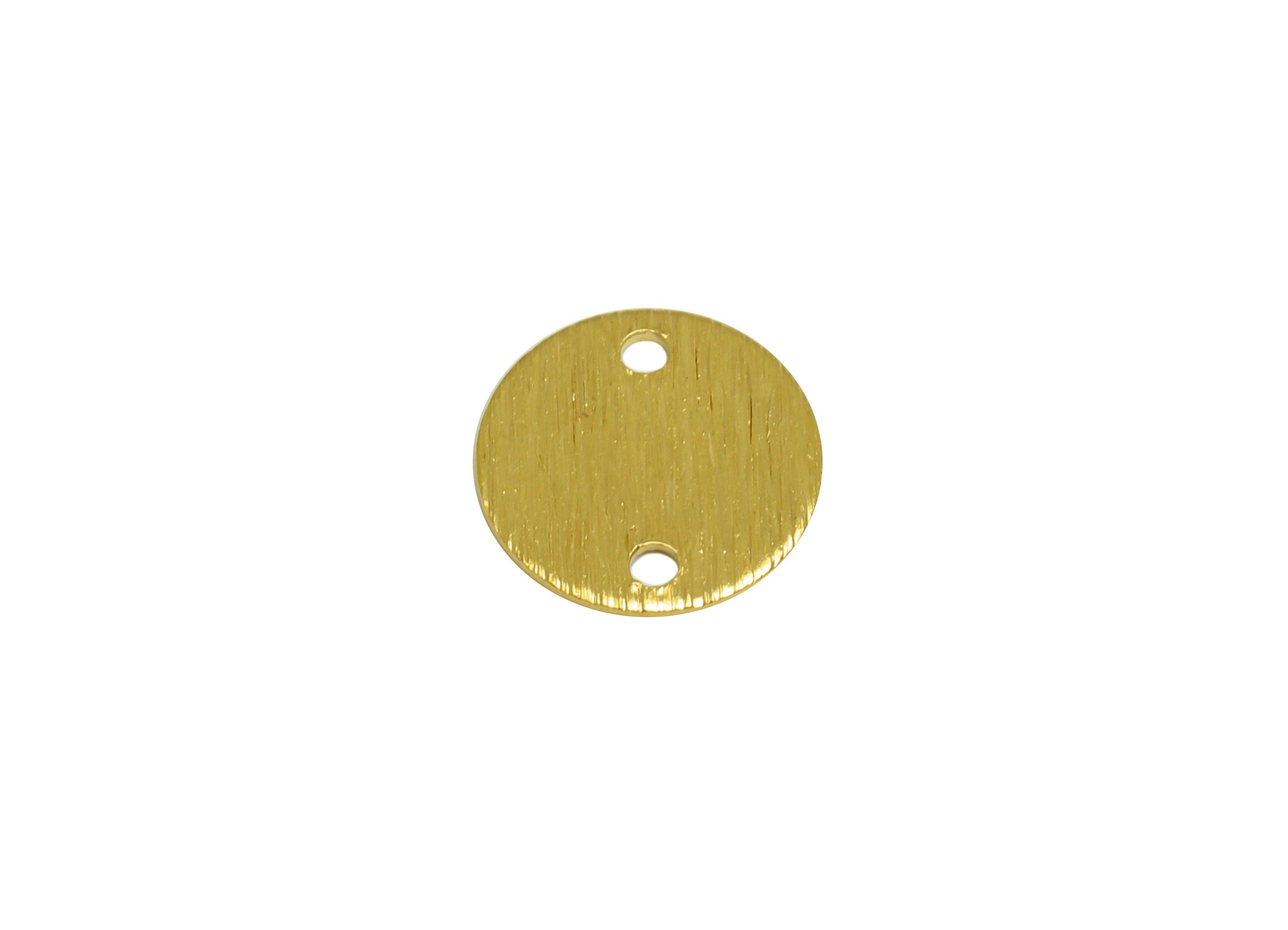 10mm Brass Round Earring Connector - Raw Brass Textured Circle Earring Charm - Brass Textured Round  Connector - 10x10x0.5mm - PP10484 - DOMEDBAZAAR