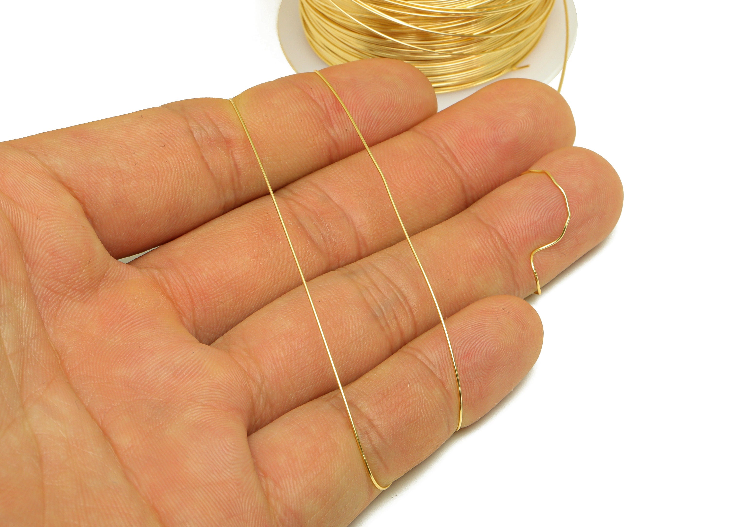 0.5mm Brass Wire - Wrapping Wire - Bulk Wire Beading - KC Gold Tone Plating - Solid Gold Brass Wire - Jeweler Making - 0.5x0.5mm -PP10494-50 - DOMEDBAZAAR