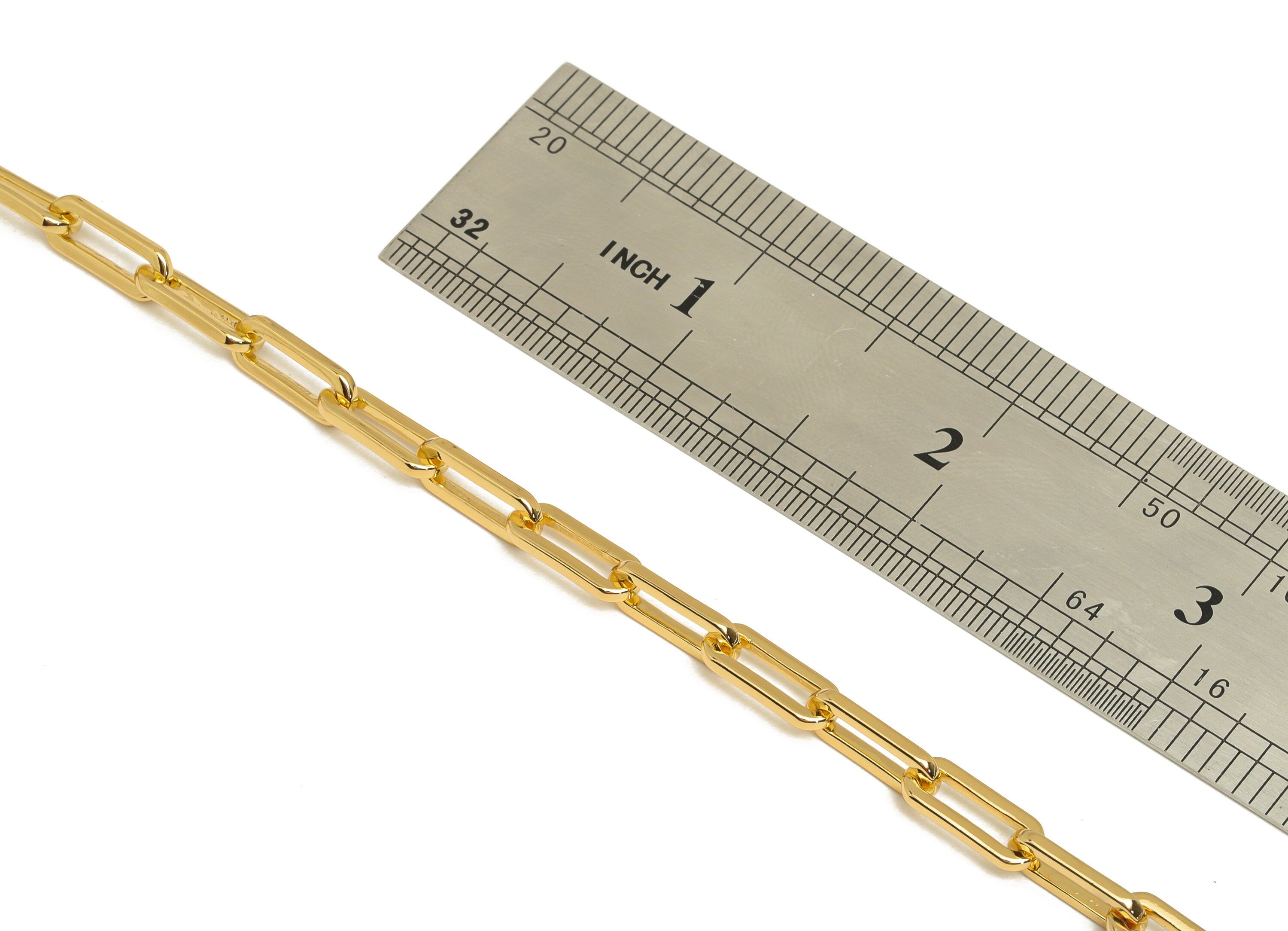 Brass Flat Oval Cable Chain - Brass Oval Link Chain - Open Link Chain - Flat Wire - Thick Chain - 18K Real Gold Plating - 12x4x1mm - RGP6744 - DOMEDBAZAAR